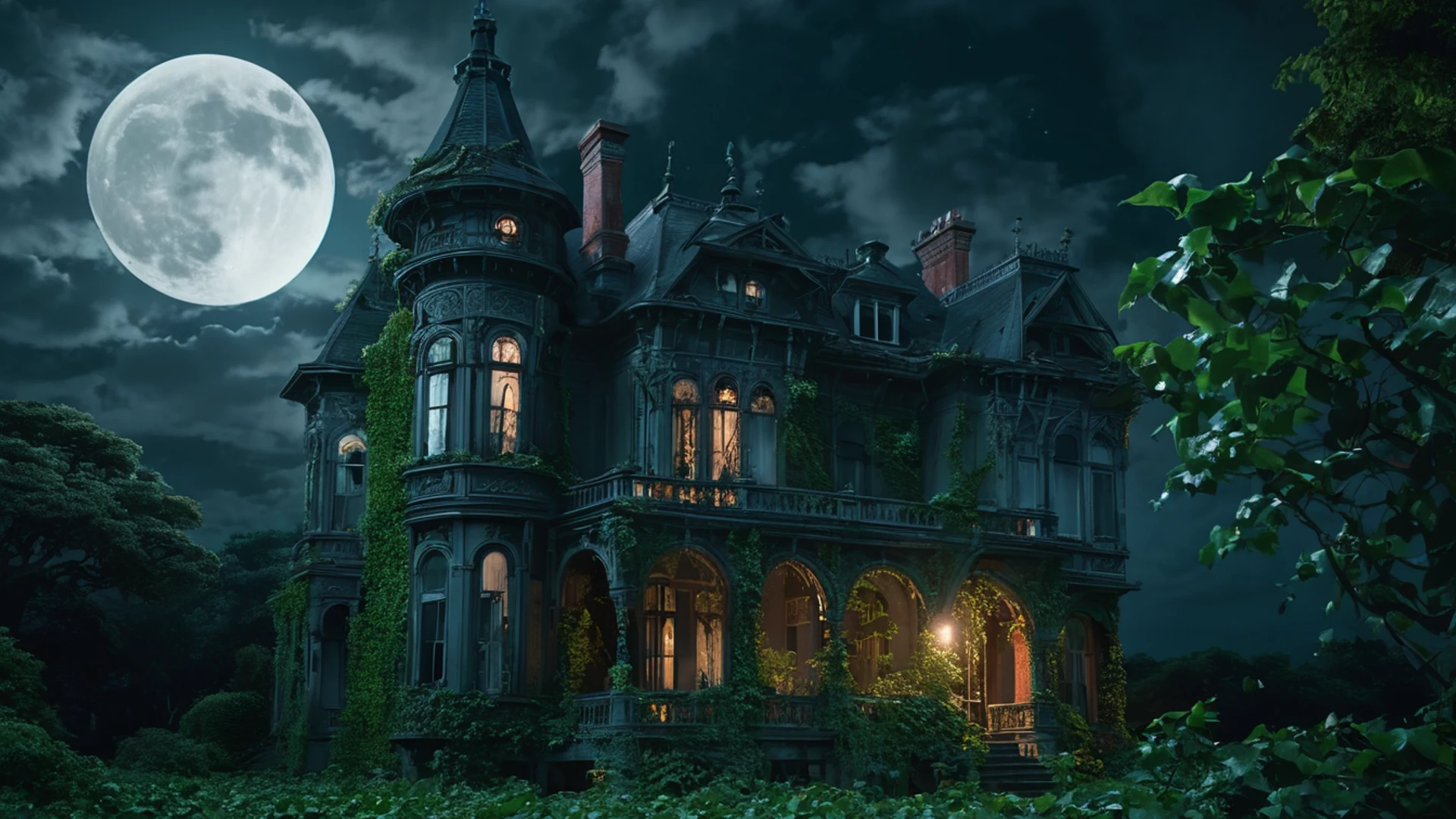 Abandoned Dark Mansion - free hd dark wallpaper for desktop