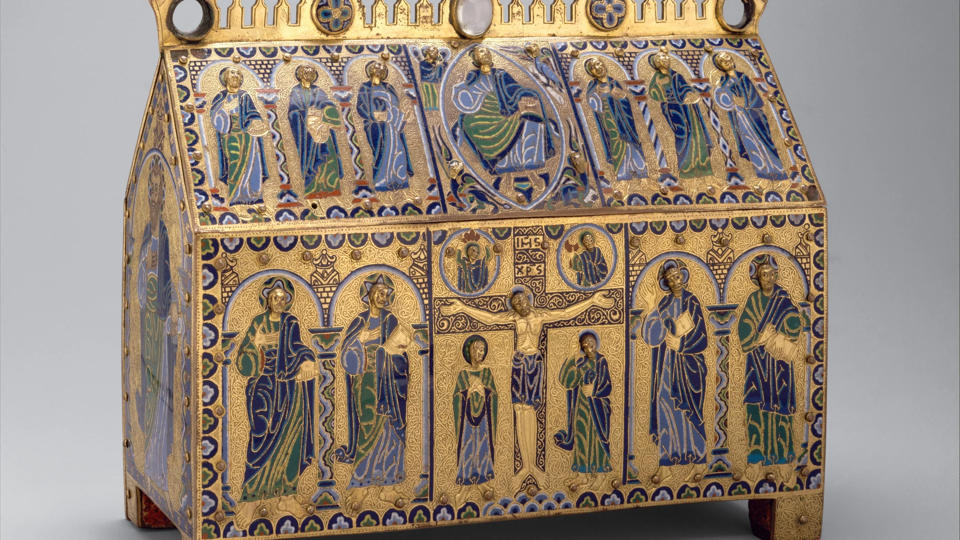 Chasse with the Crucifixion and Christ in Majesty - free hd dark wallpaper for desktop