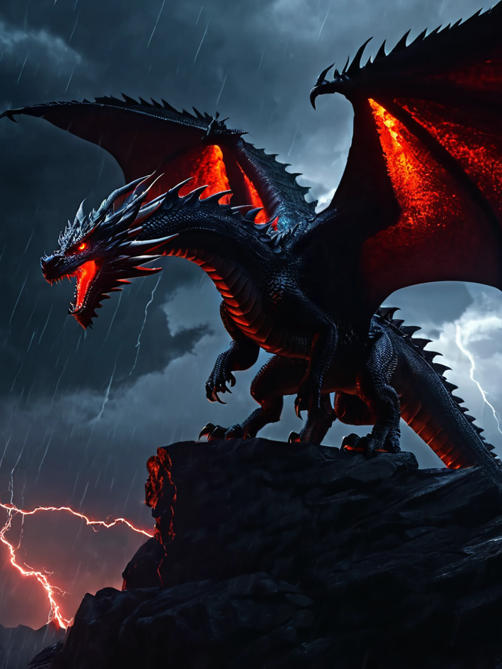 Dark Dragon Silhouette - free Tablet dark wallpaper for phone