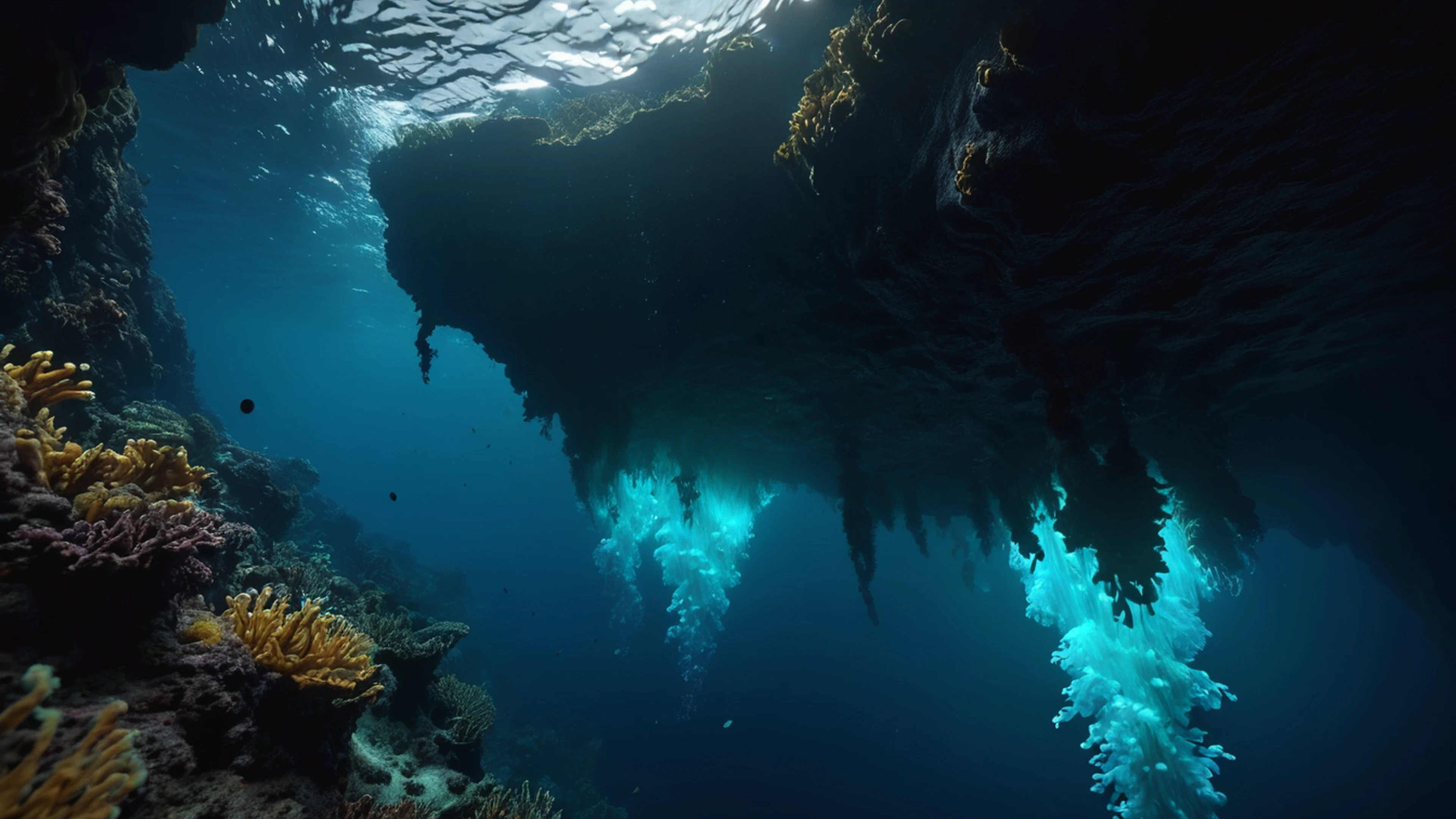 Dark Ocean Abyss - free 4K Ultra HD dark wallpaper for desktop