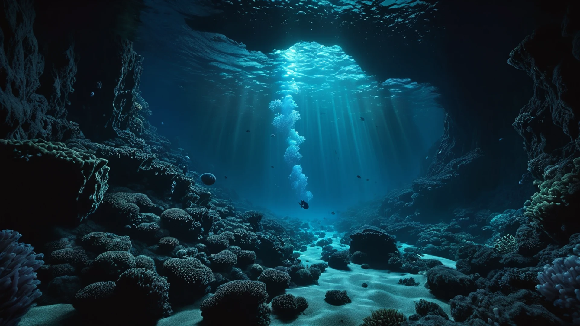 Dark Ocean Abyss - free hd dark wallpaper for desktop