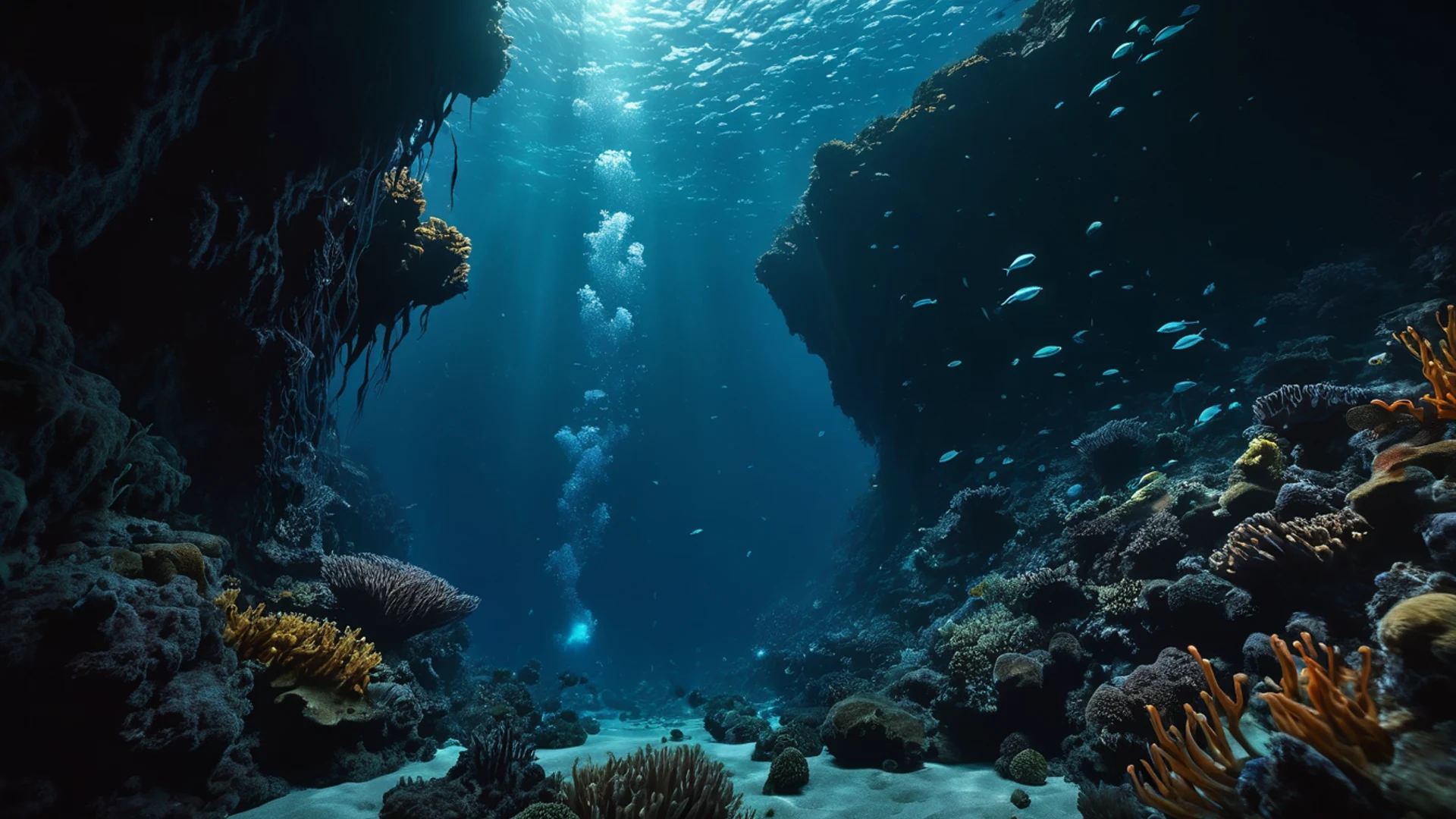 Dark Ocean Abyss - free hd dark wallpaper for desktop