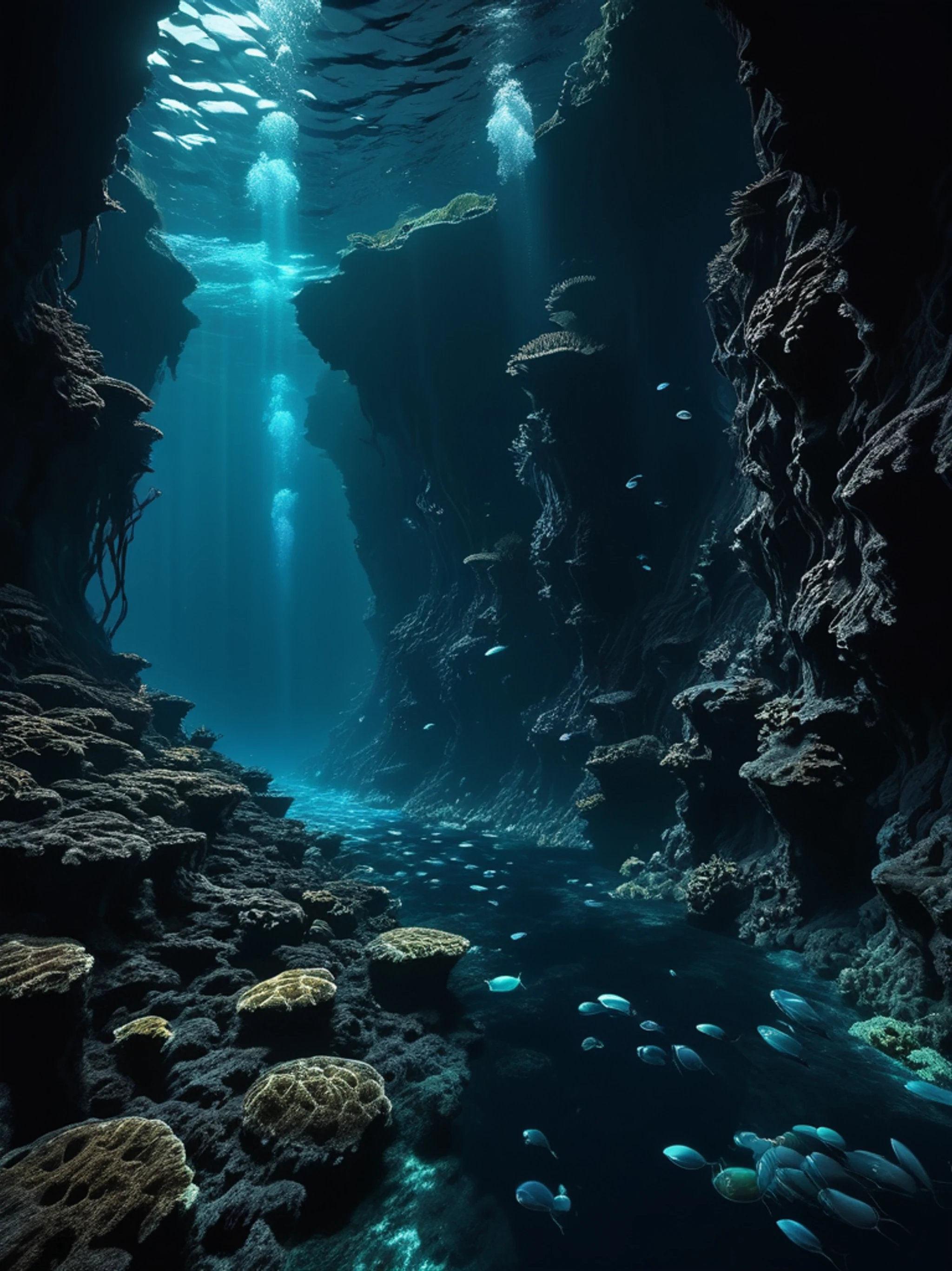 Dark Ocean Abyss - free Tablet dark wallpaper for phone