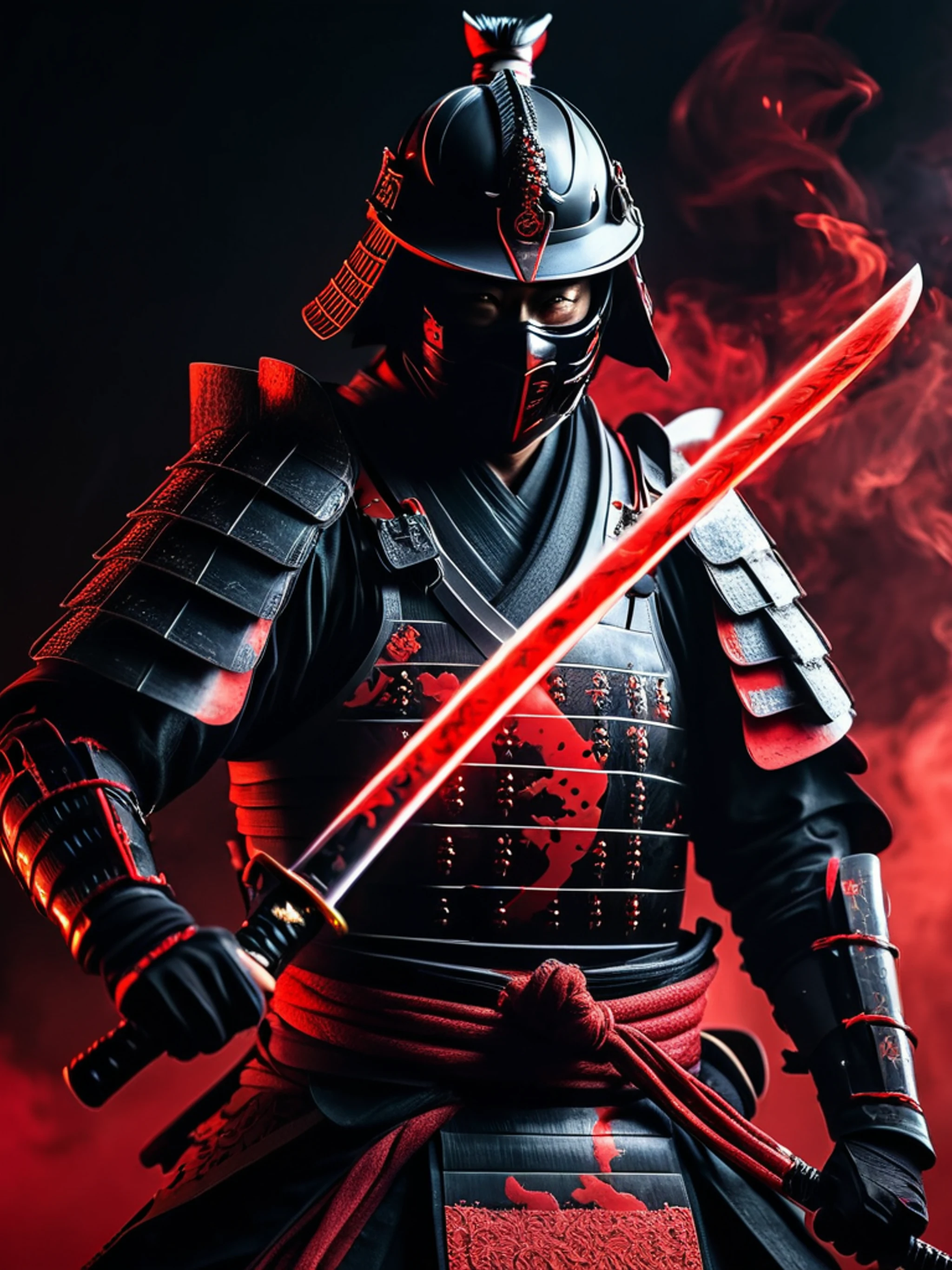 Dark Samurai in Shadows - free Tablet dark wallpaper for phone