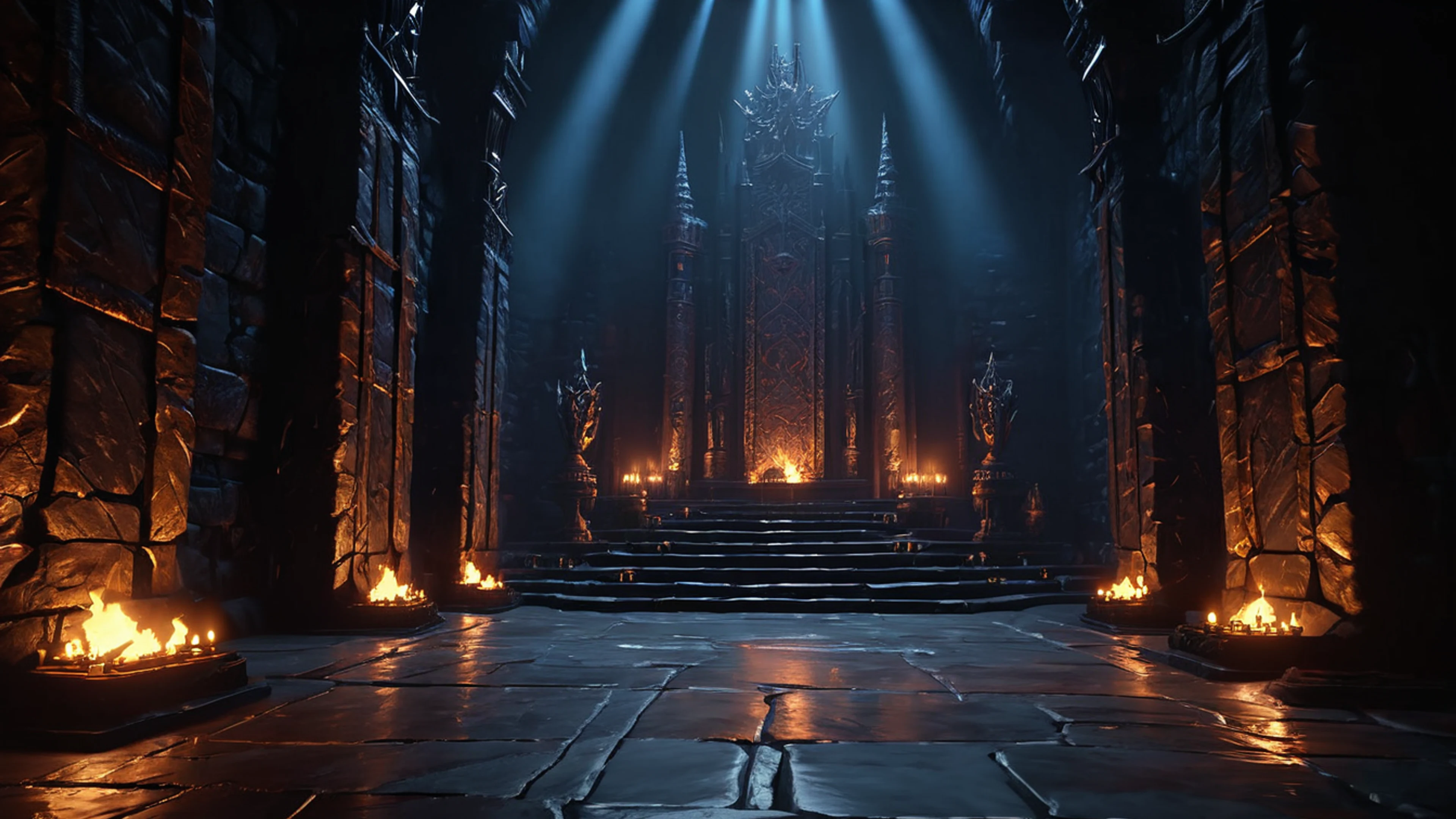 Dark Throne Room - free 4K Ultra HD dark wallpaper for desktop