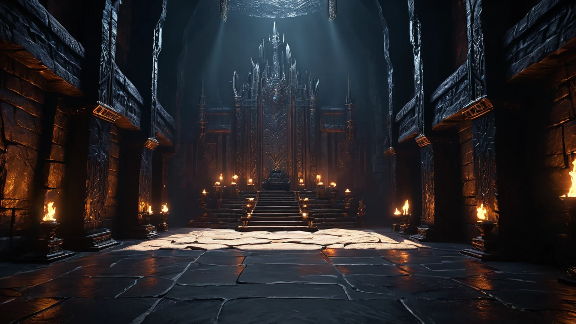 Dark Throne Room - free hd dark wallpaper for desktop