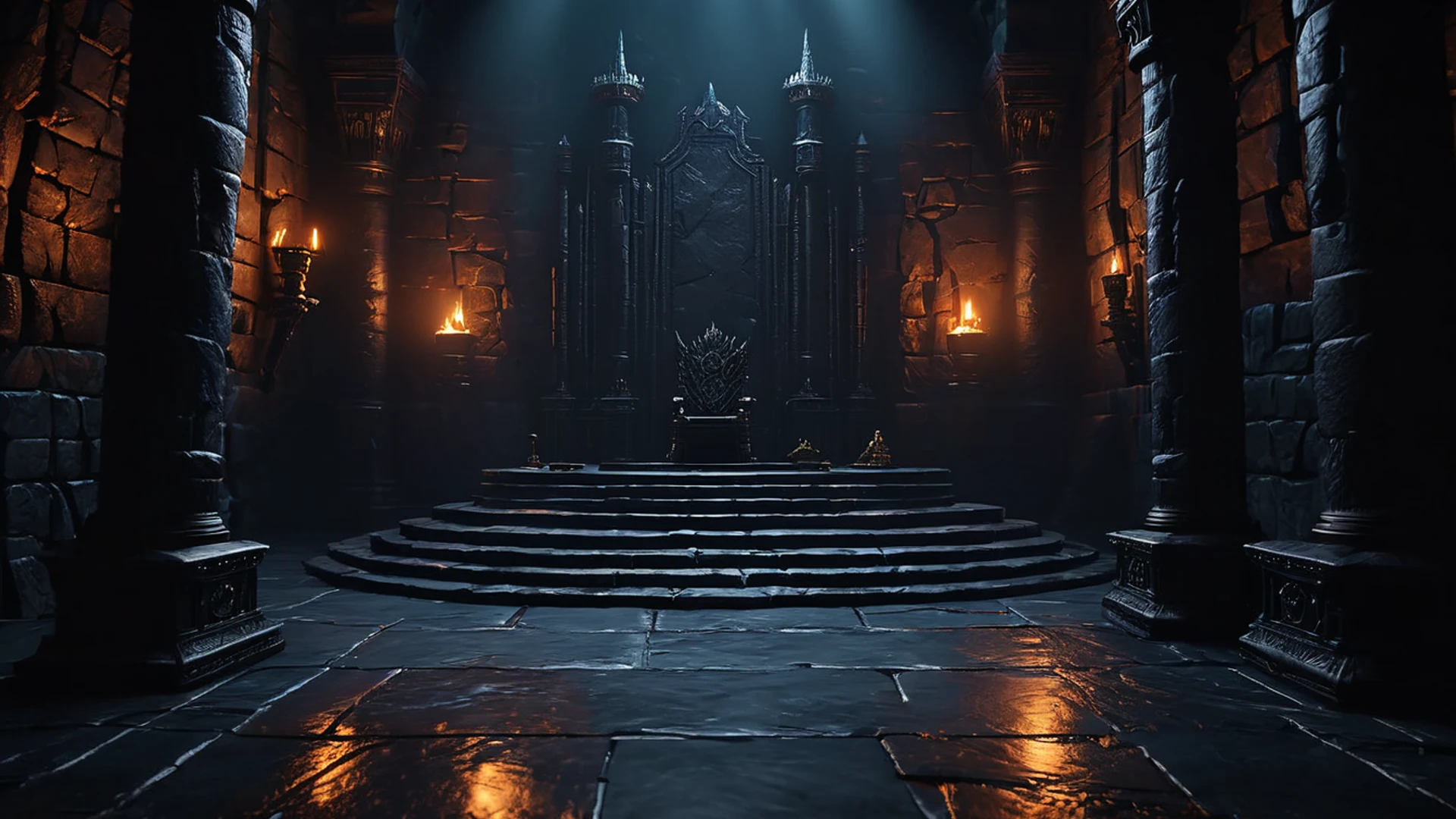 Dark Throne Room - free hd dark wallpaper for desktop