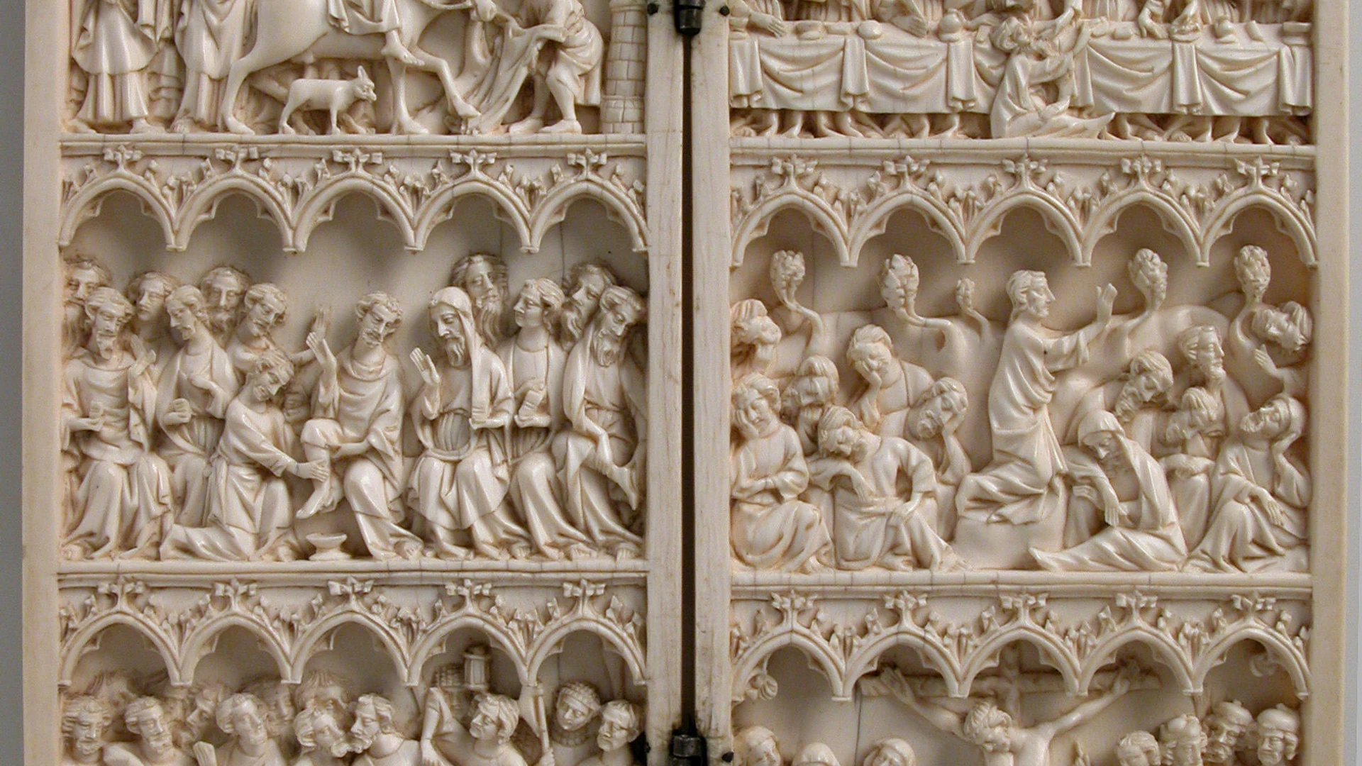 Diptych with Scenes from the Passion of Jesus - free hd dark wallpaper for desktop