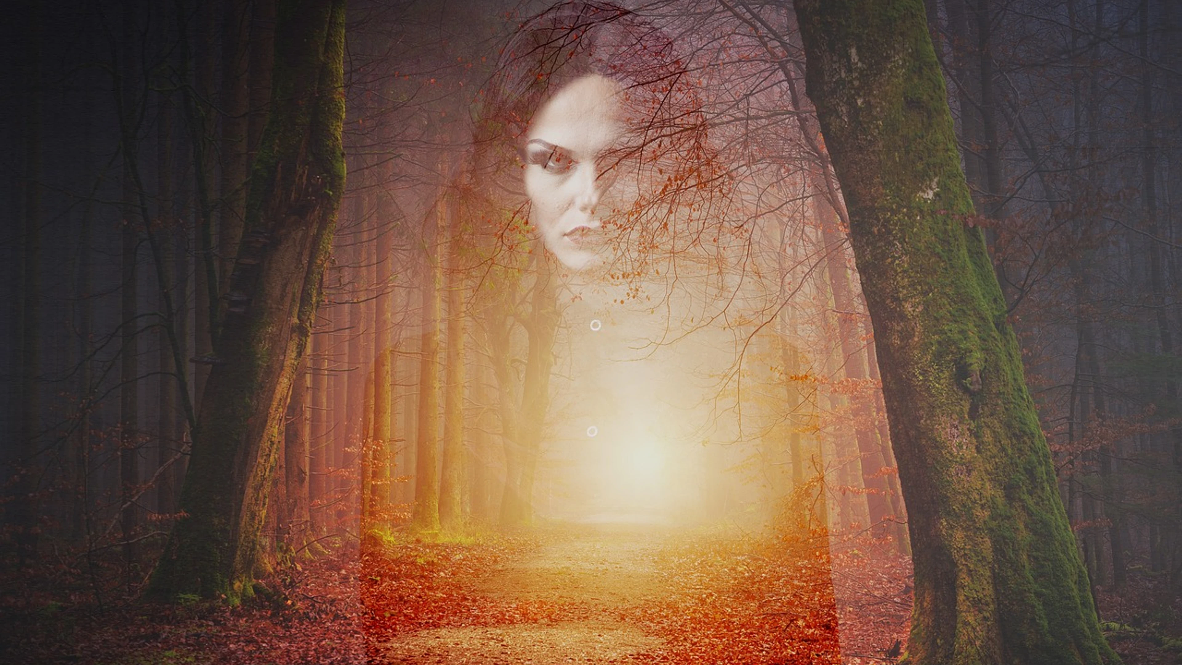 Forest ghost gothic - free 4K Ultra HD dark wallpaper for desktop