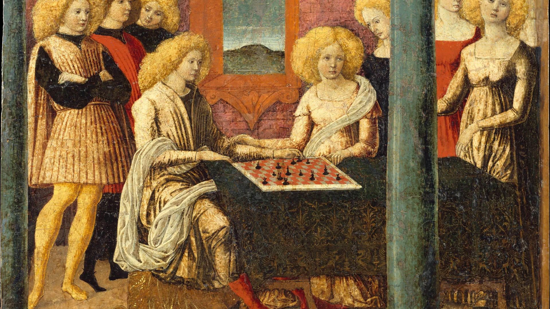 The Chess Players - free hd dark wallpaper for desktop