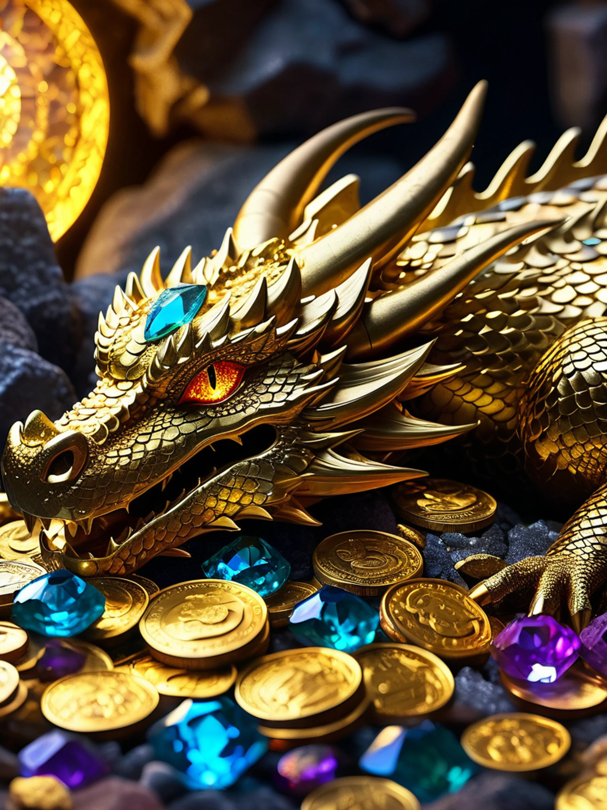 Crystal Dragon Cave - free Tablet fantasy wallpaper for phone