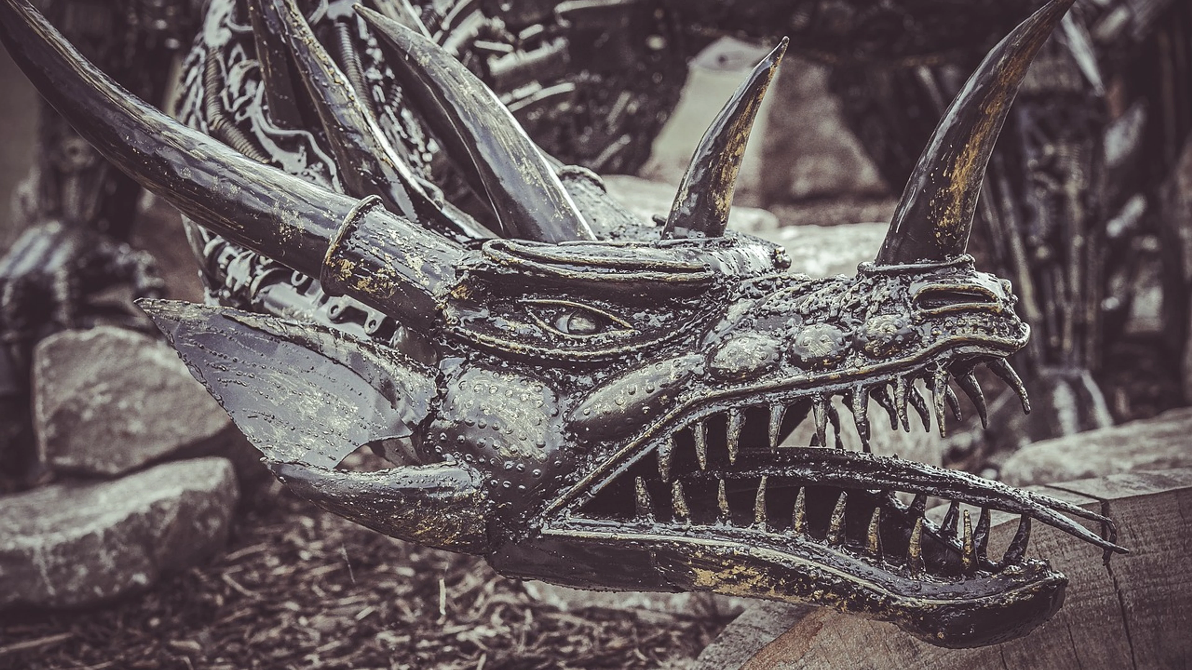 Dragon steampunk fantasy - free 4K Ultra HD fantasy wallpaper for desktop