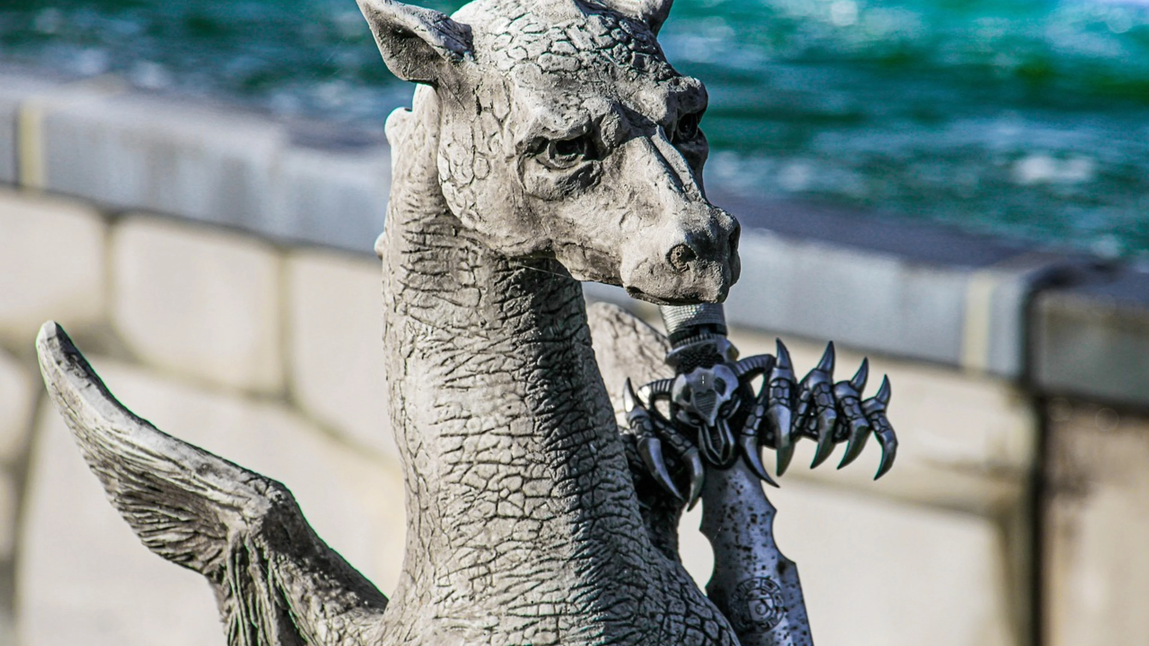 Dragon stone mythical creatures - free 4K Ultra HD fantasy wallpaper for desktop