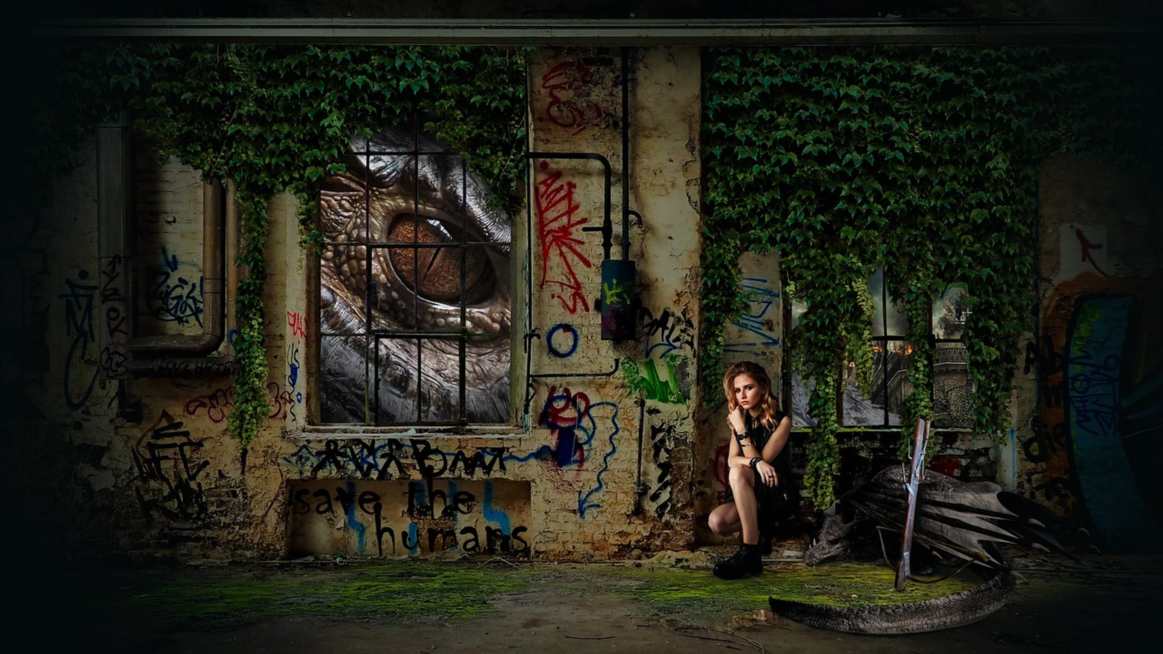 Dragon war warrior - free 4K Ultra HD fantasy wallpaper for desktop