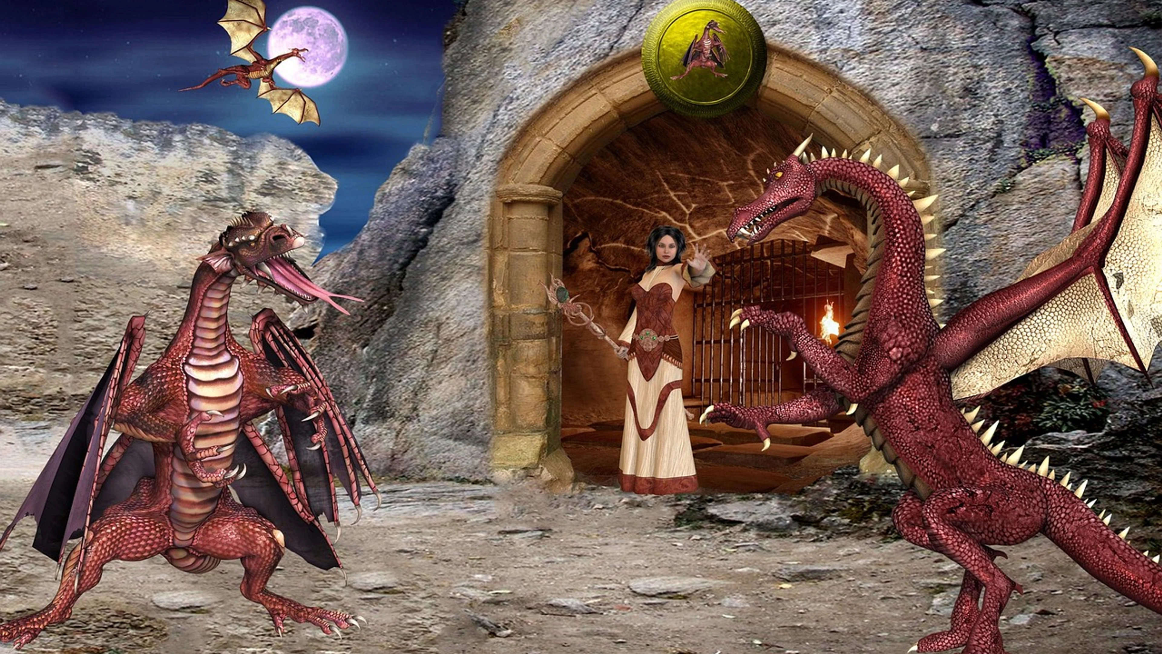 Fantasy dragon dragon champion - free 4K Ultra HD fantasy wallpaper for desktop