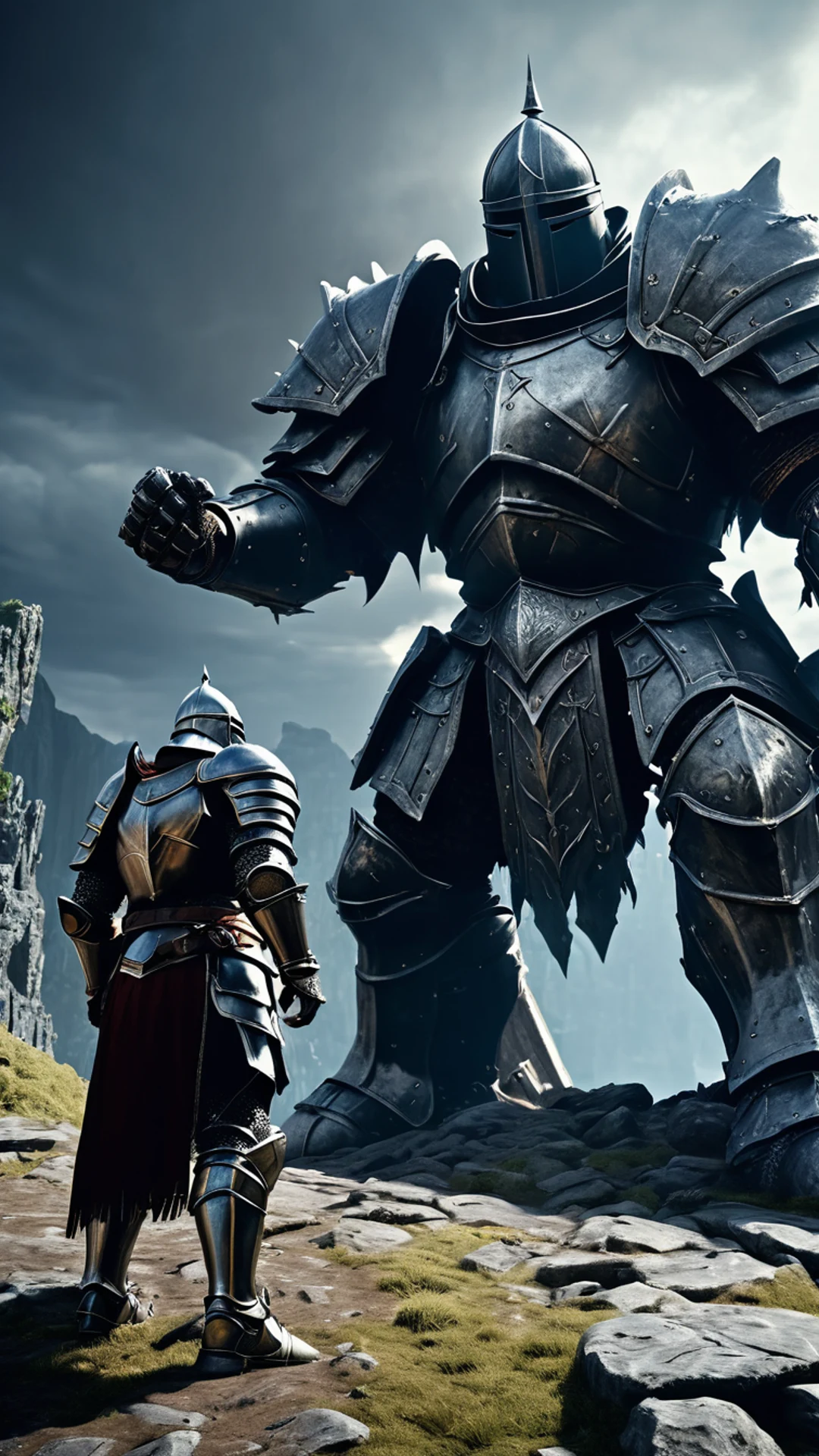 Knight Facing Giant - free Phone fantasy wallpaper for phone