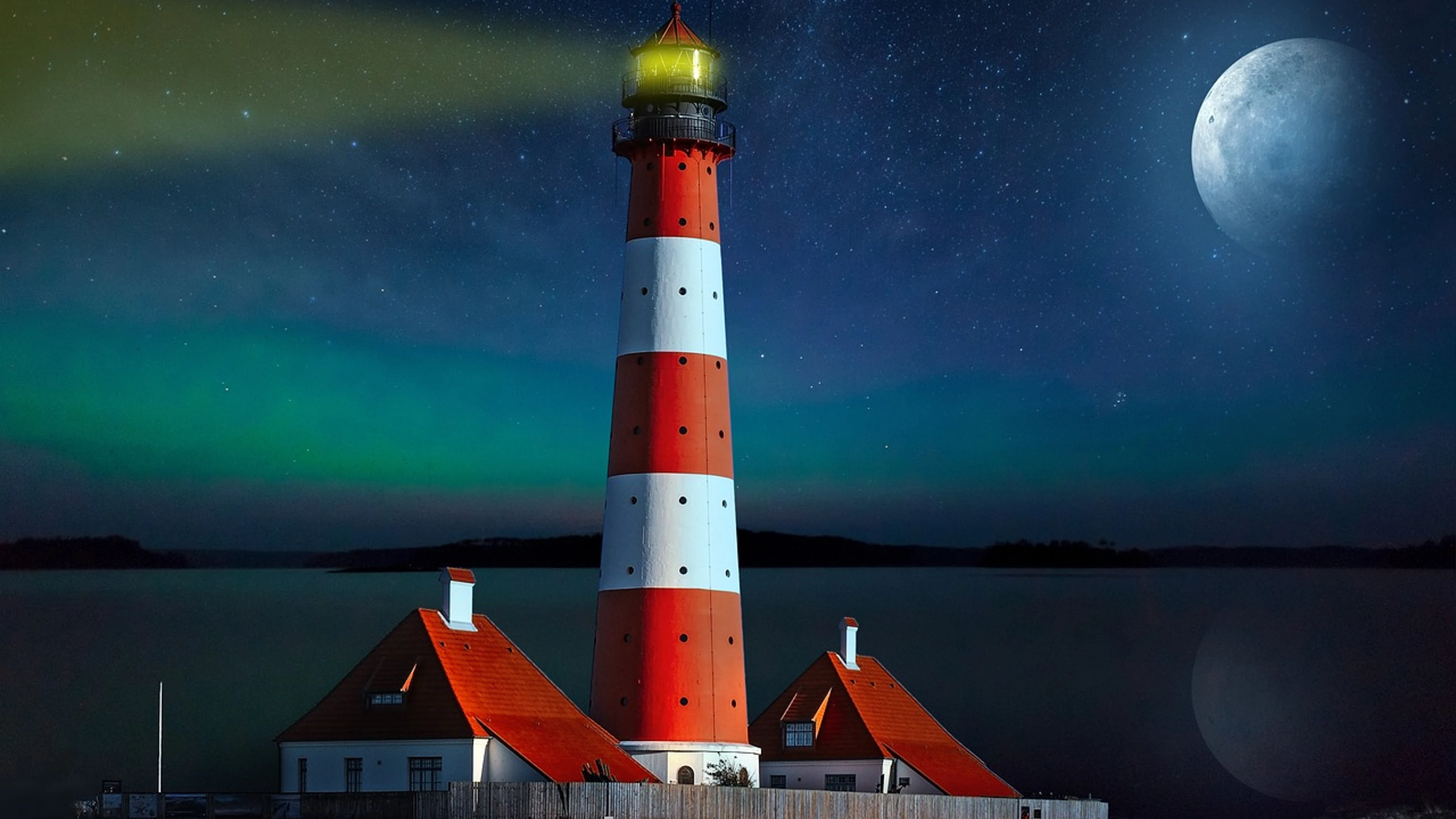 Landscape fantasy lighthouse - free 4K Ultra HD fantasy wallpaper for desktop