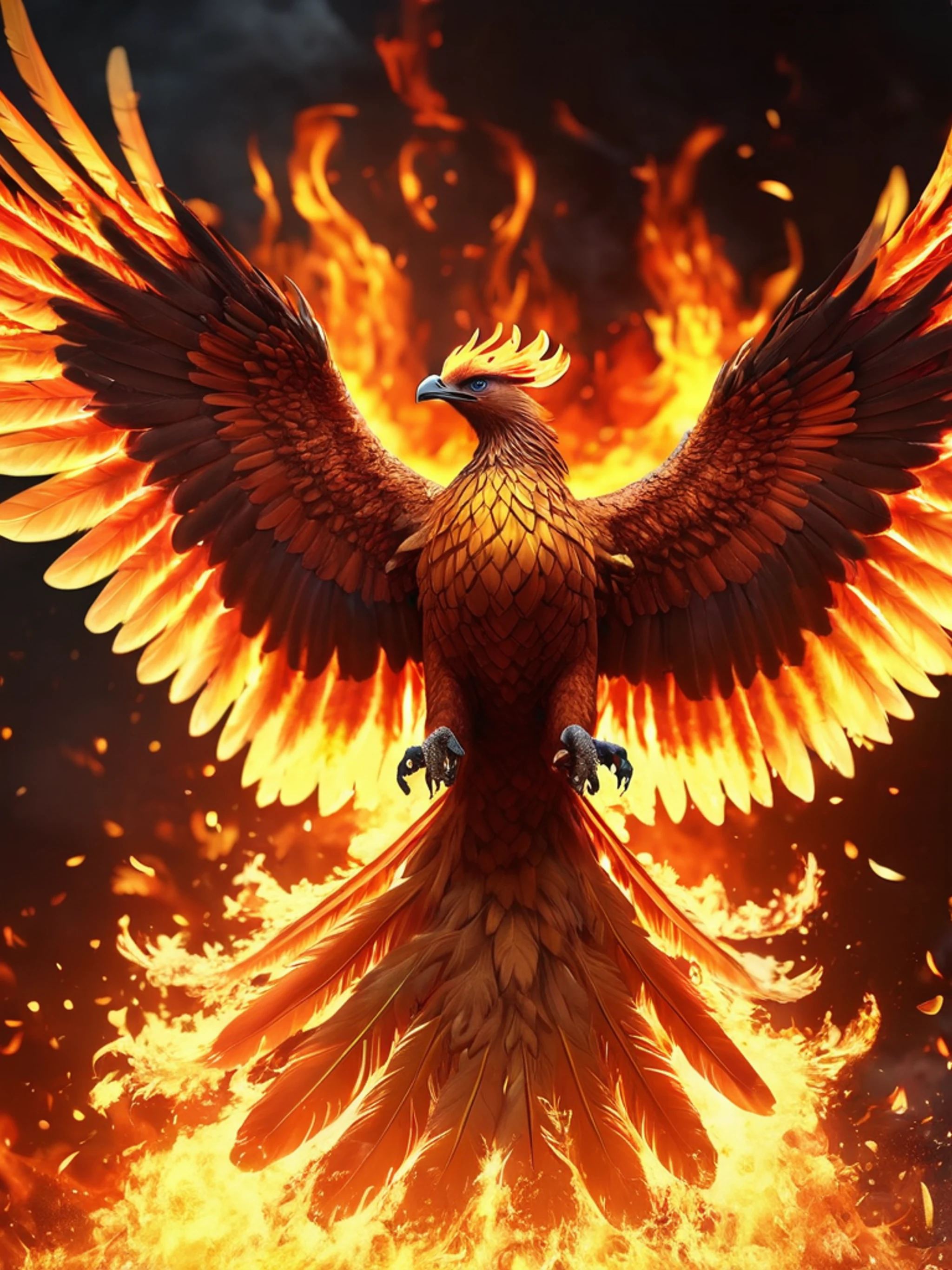 Phoenix Rising Fire - free Tablet fantasy wallpaper for phone