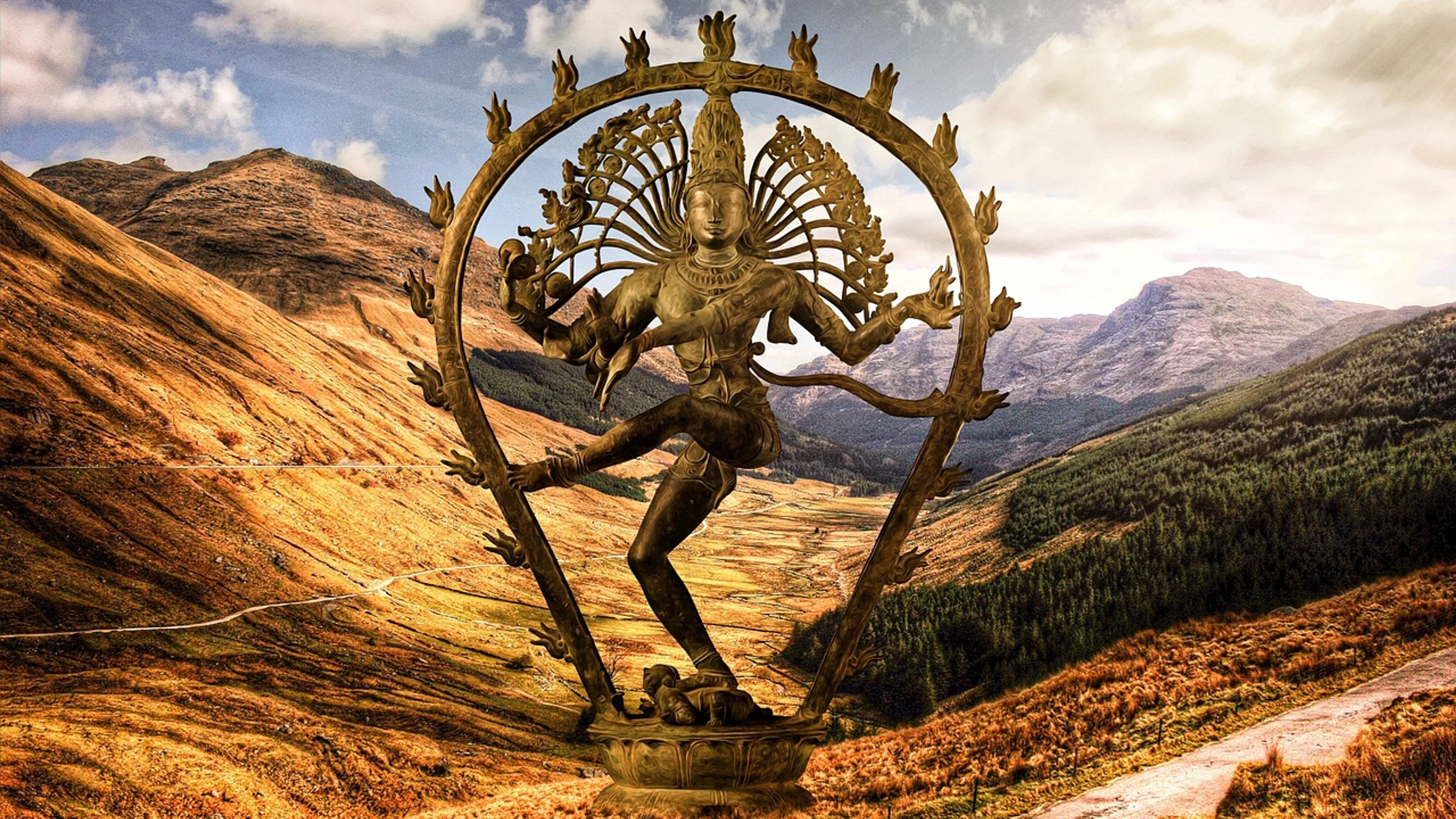 Shiva nataraja dancer - free 4K Ultra HD fantasy wallpaper for desktop