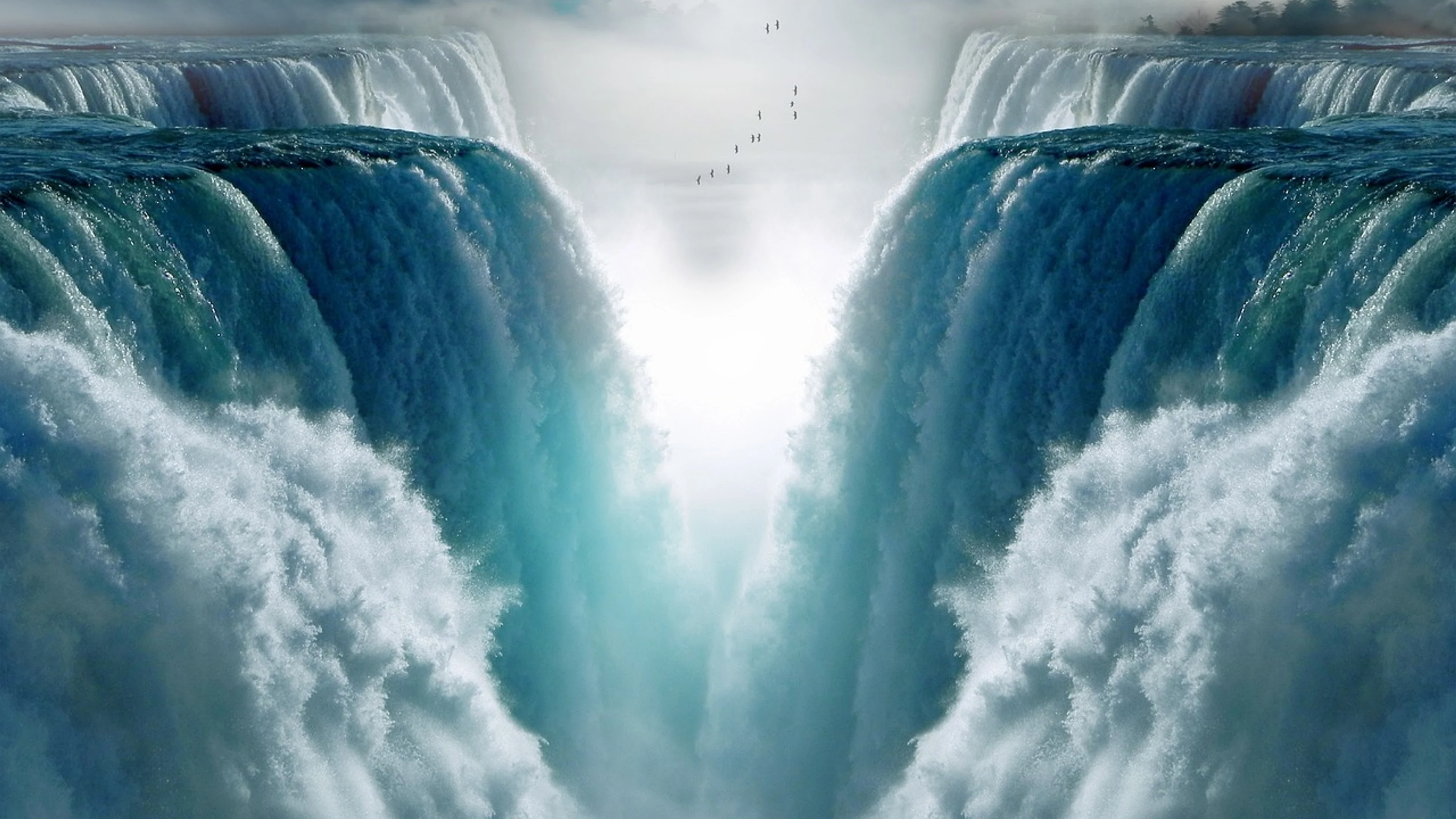 Waterfalls nature water - free 4K Ultra HD fantasy wallpaper for desktop