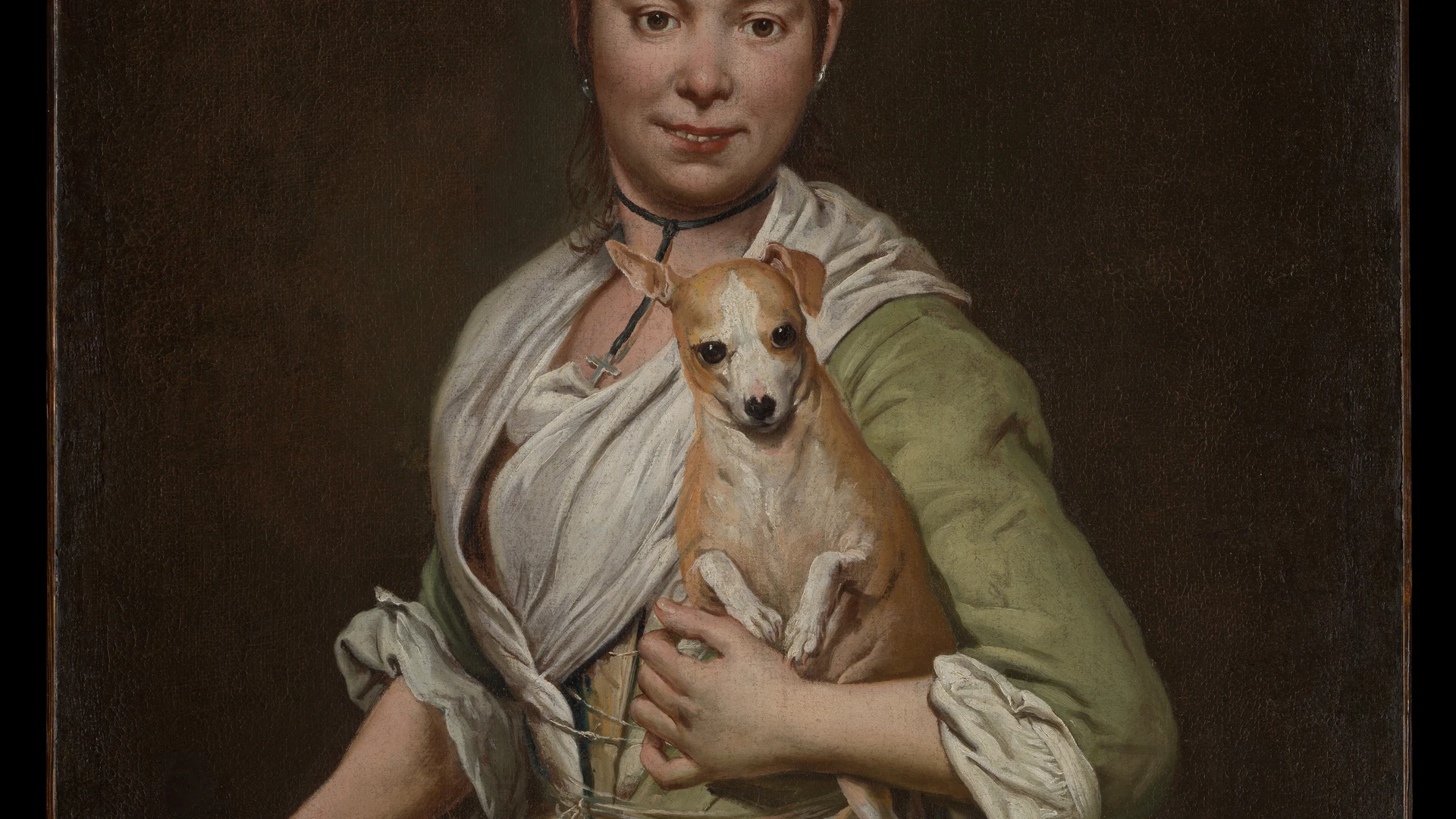 A Woman with a Dog - free hd flowers wallpaper for desktop