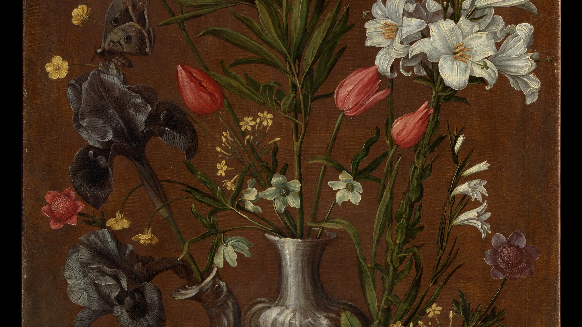 Flowers in a Grotesque Vase - free hd flowers wallpaper for desktop