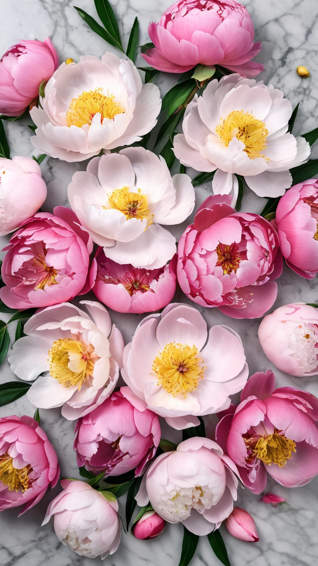 Peony Flat Lay - free Phone flowers wallpaper for phone