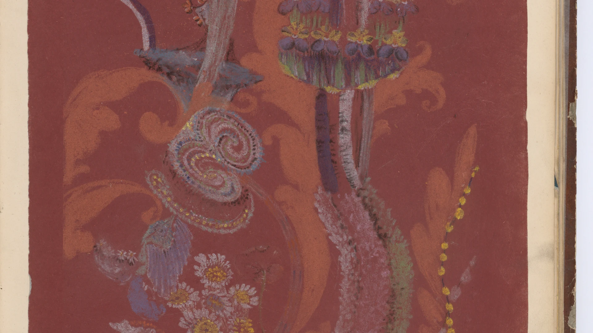 Scrapbook with Textile Designs on Colored Papers - free hd flowers wallpaper for desktop