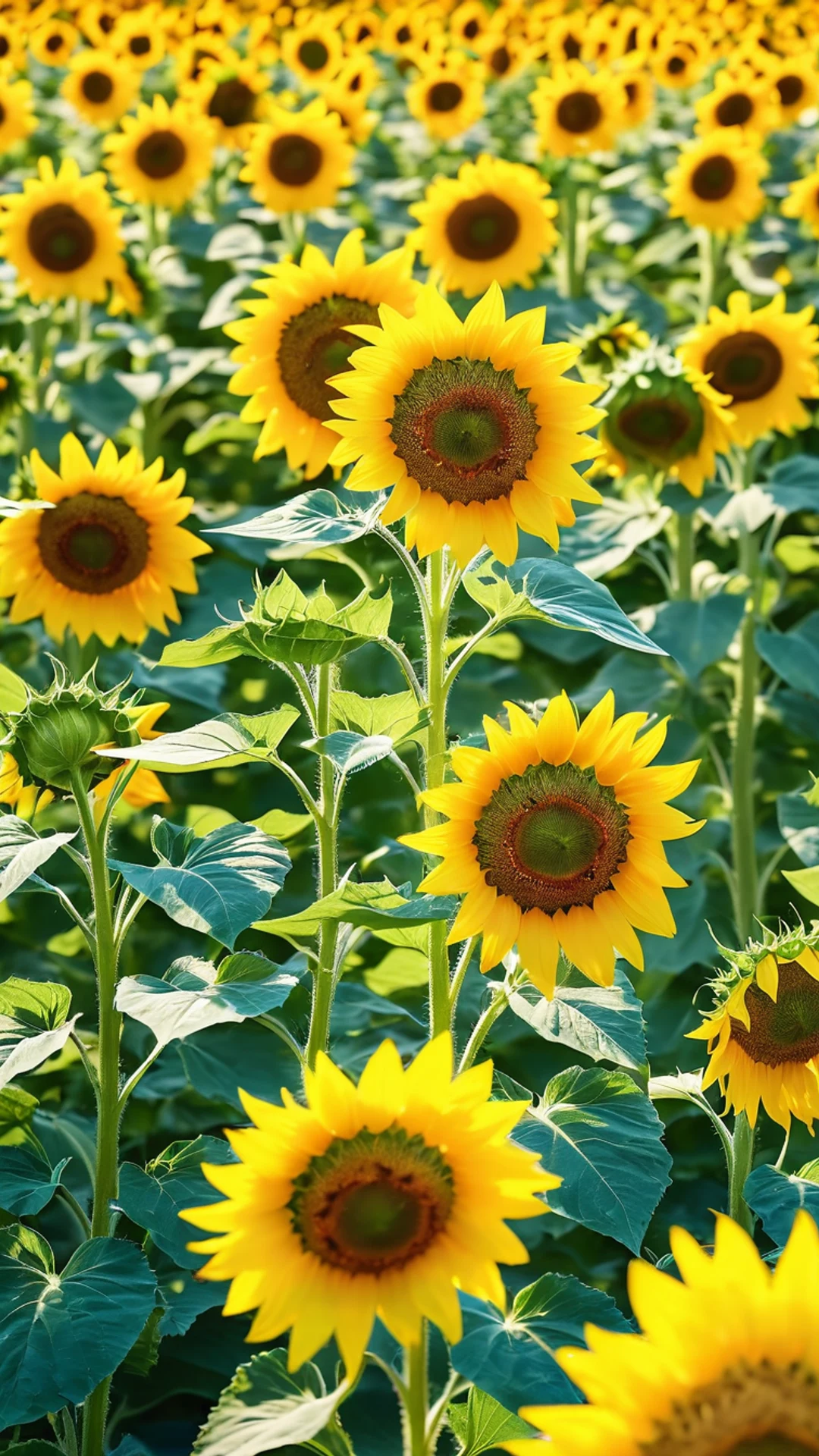 Sunflower Field Blue Sky - free Phone flowers wallpaper for phone