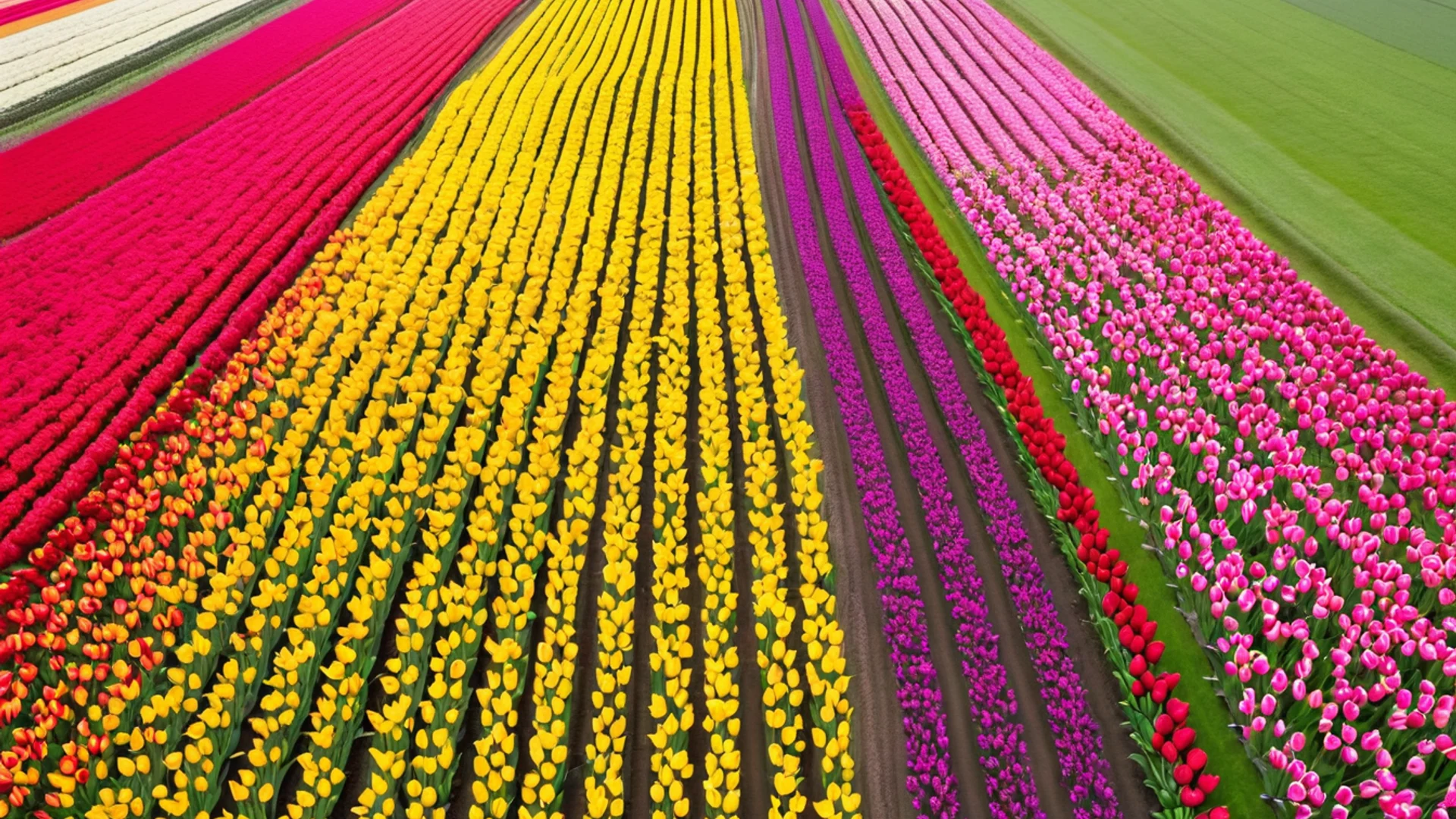 Tulip Garden Netherlands - free hd flowers wallpaper for desktop