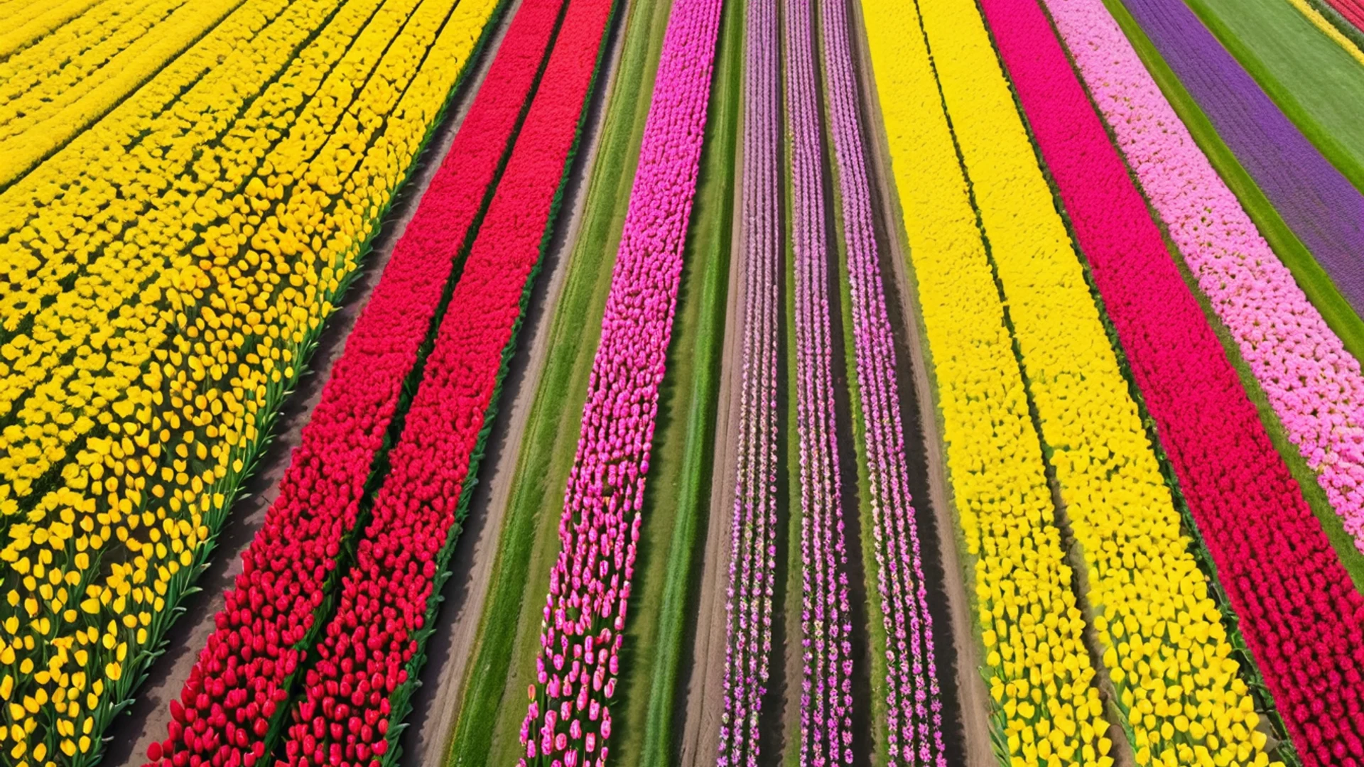 Tulip Garden Netherlands - free hd flowers wallpaper for desktop