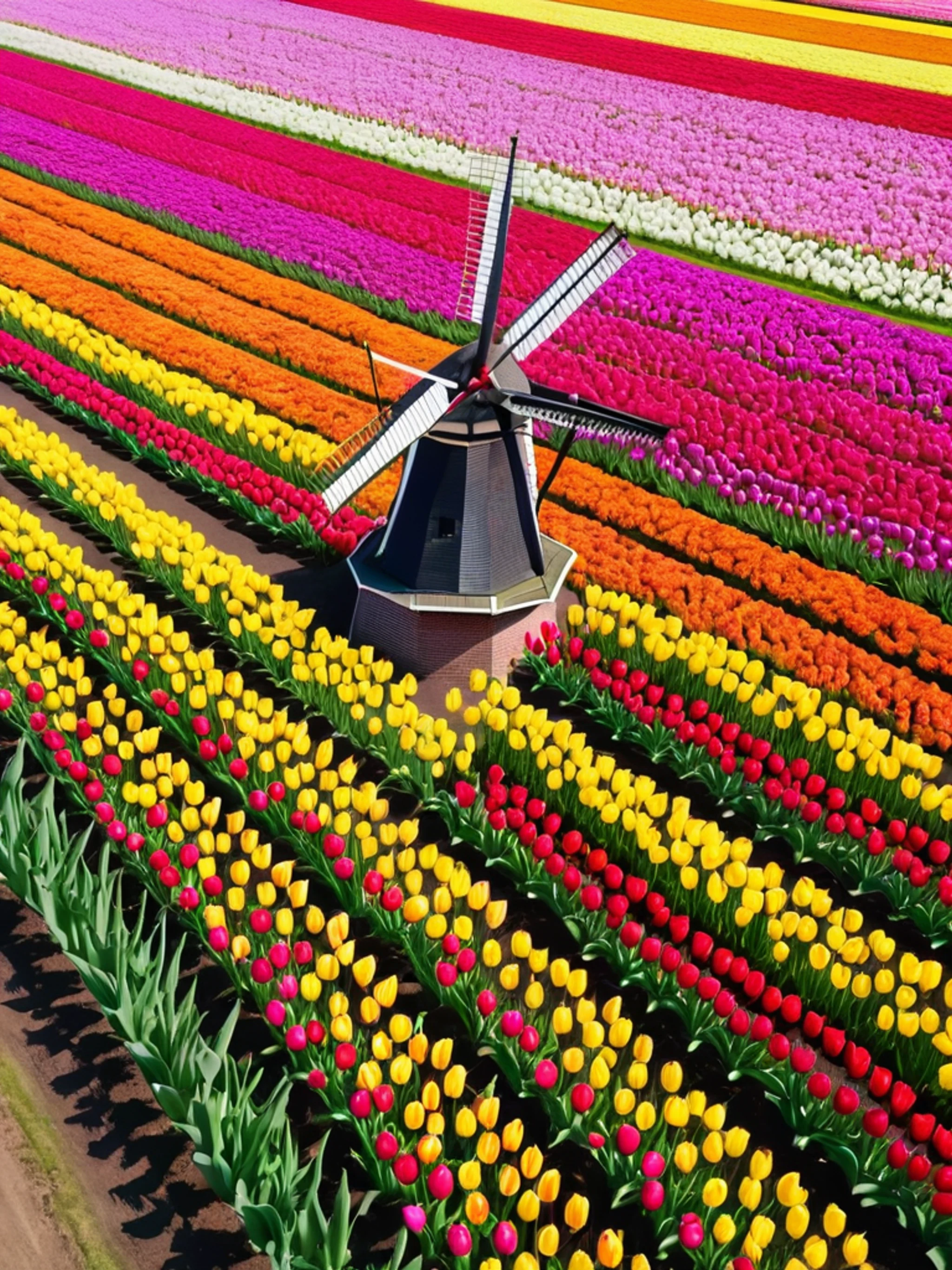 Tulip Garden Netherlands - free Tablet flowers wallpaper for phone