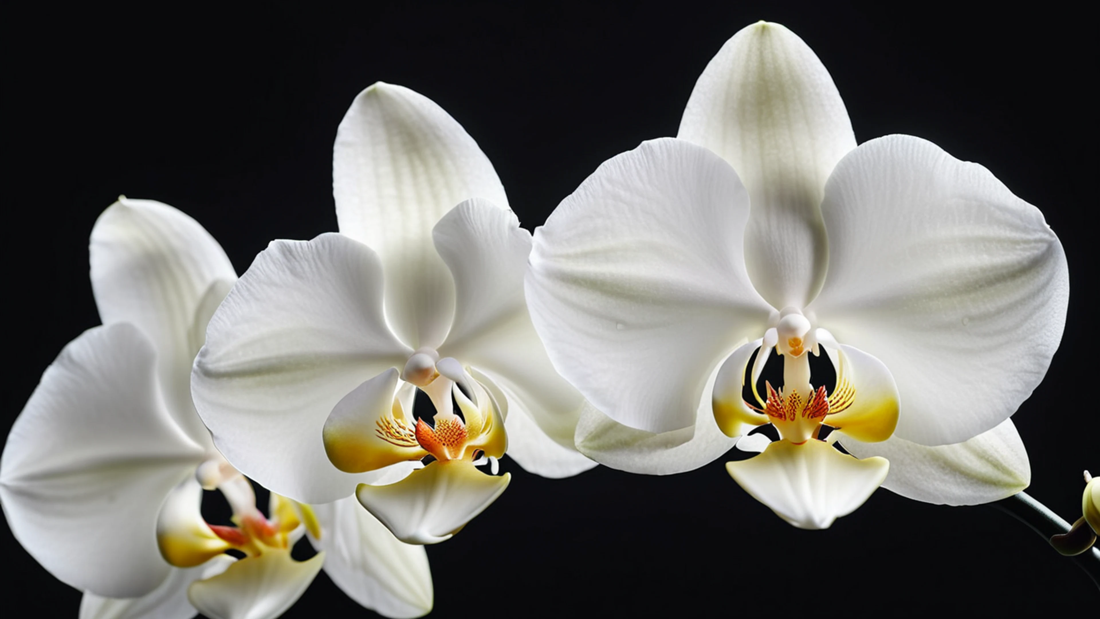 White Orchid Minimalist - free 4K Ultra HD flowers wallpaper for desktop