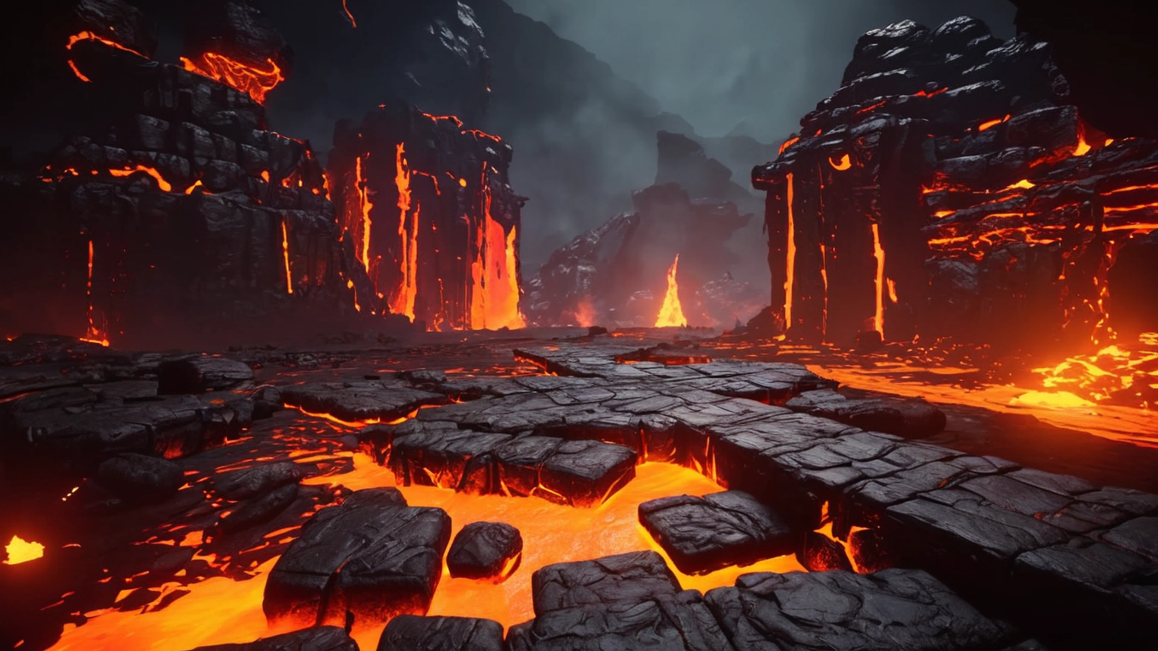 Boss Arena Lava - free 4K Ultra HD gaming wallpaper for desktop