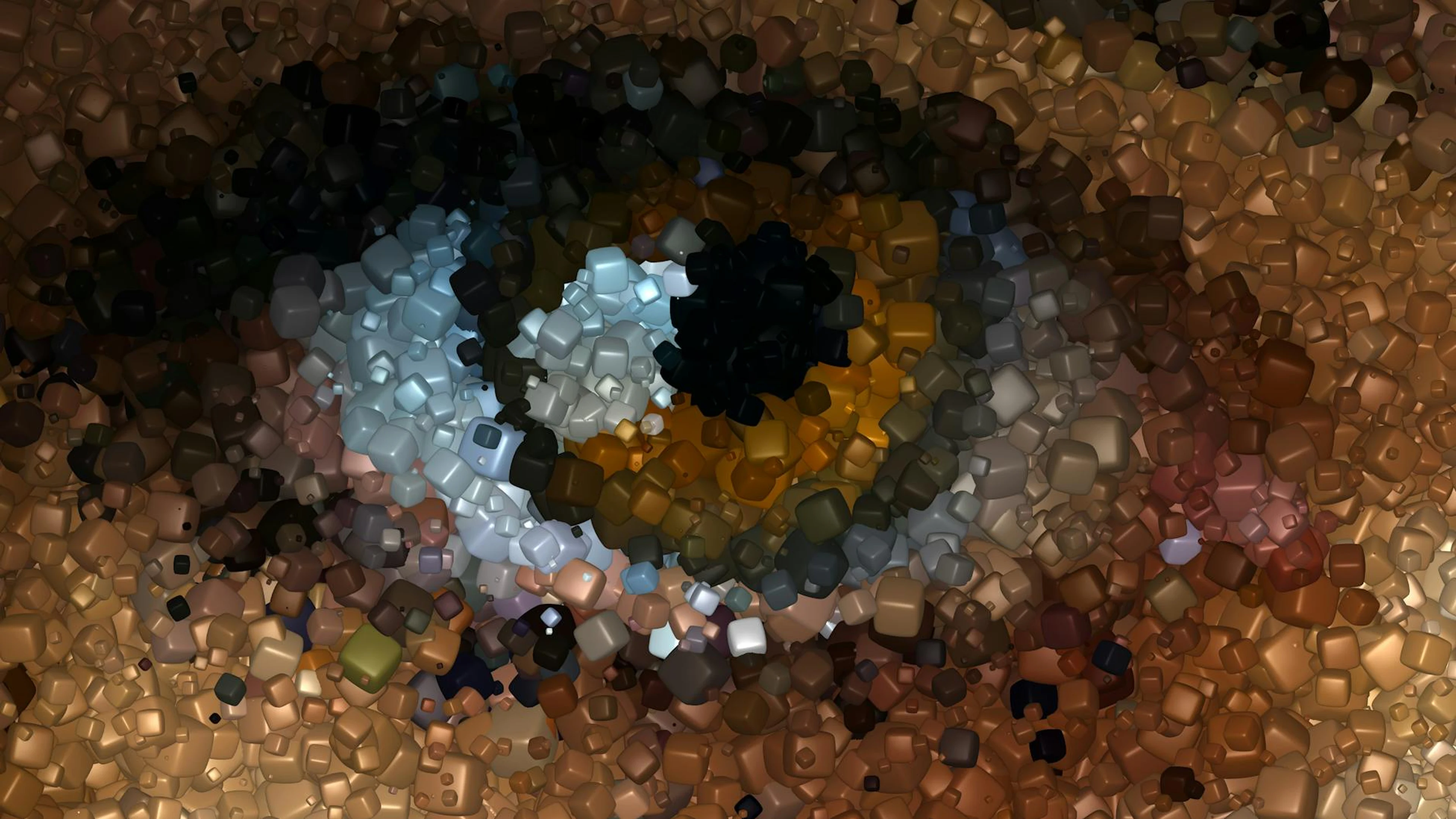 Captivating abstract mosaic depicting a human eye with diverse colors and textur - free 4K Ultra HD gaming wallpaper for desktop