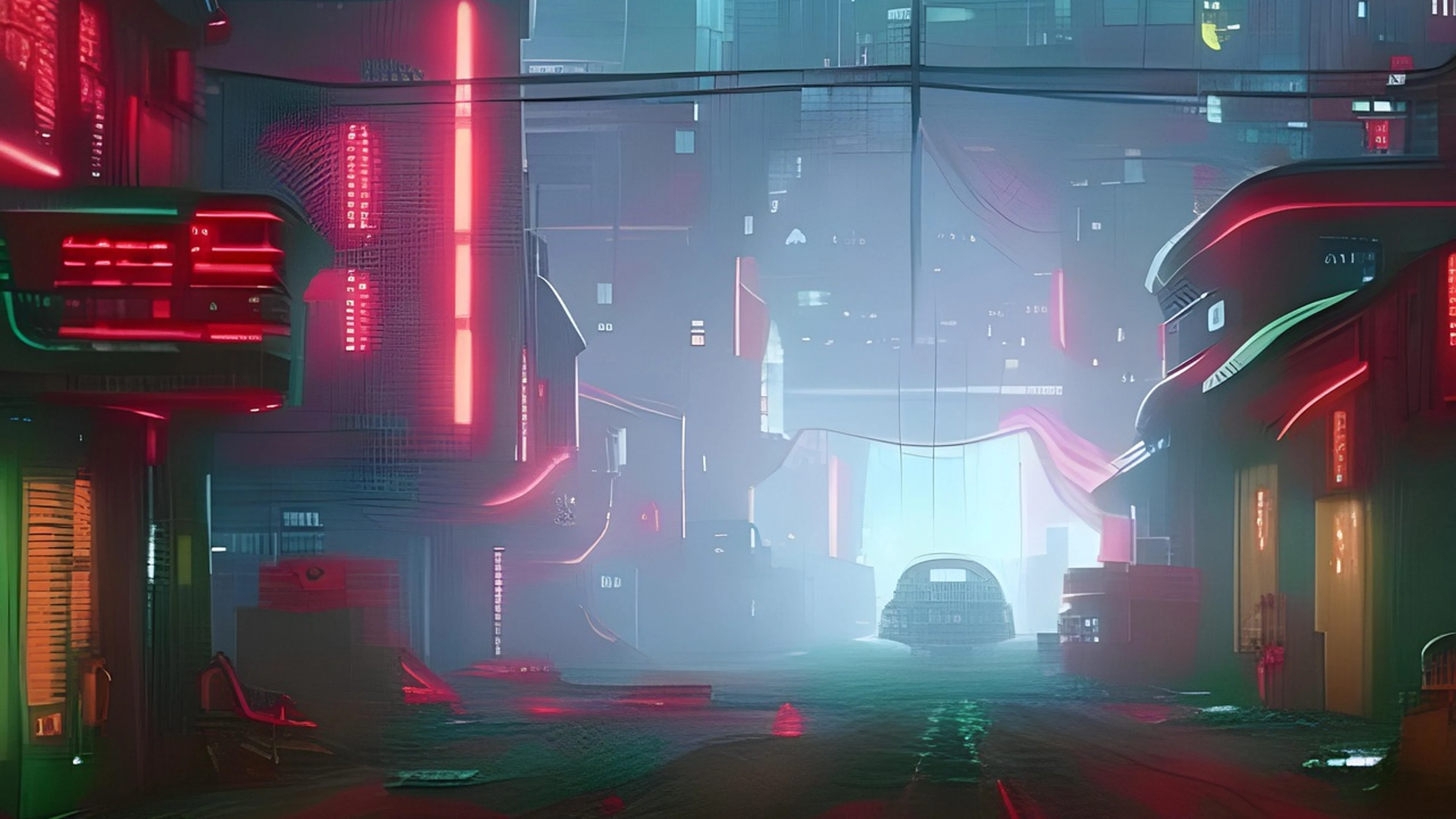 Cyberpunk future neon - free 4K Ultra HD gaming wallpaper for desktop