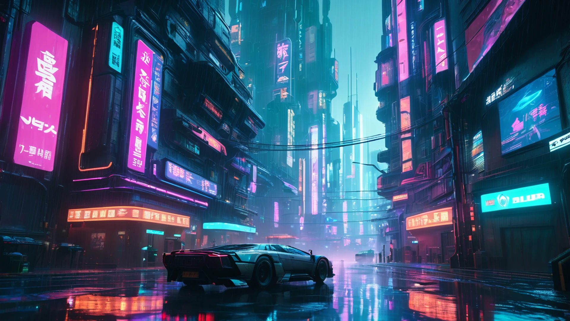 Cyberpunk Game City - free hd gaming wallpaper for desktop