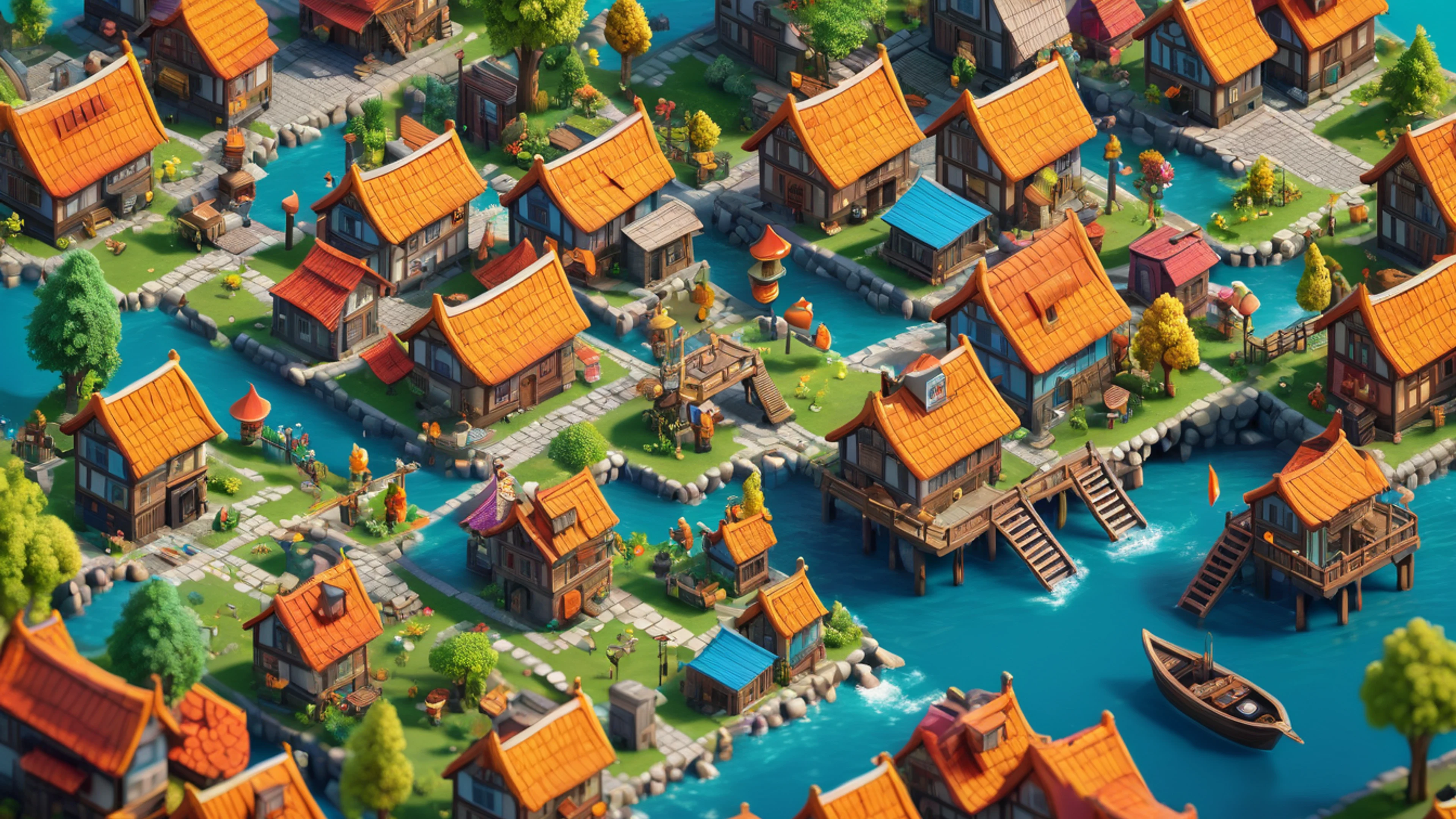 Isometric Game World - free 4K Ultra HD gaming wallpaper for desktop