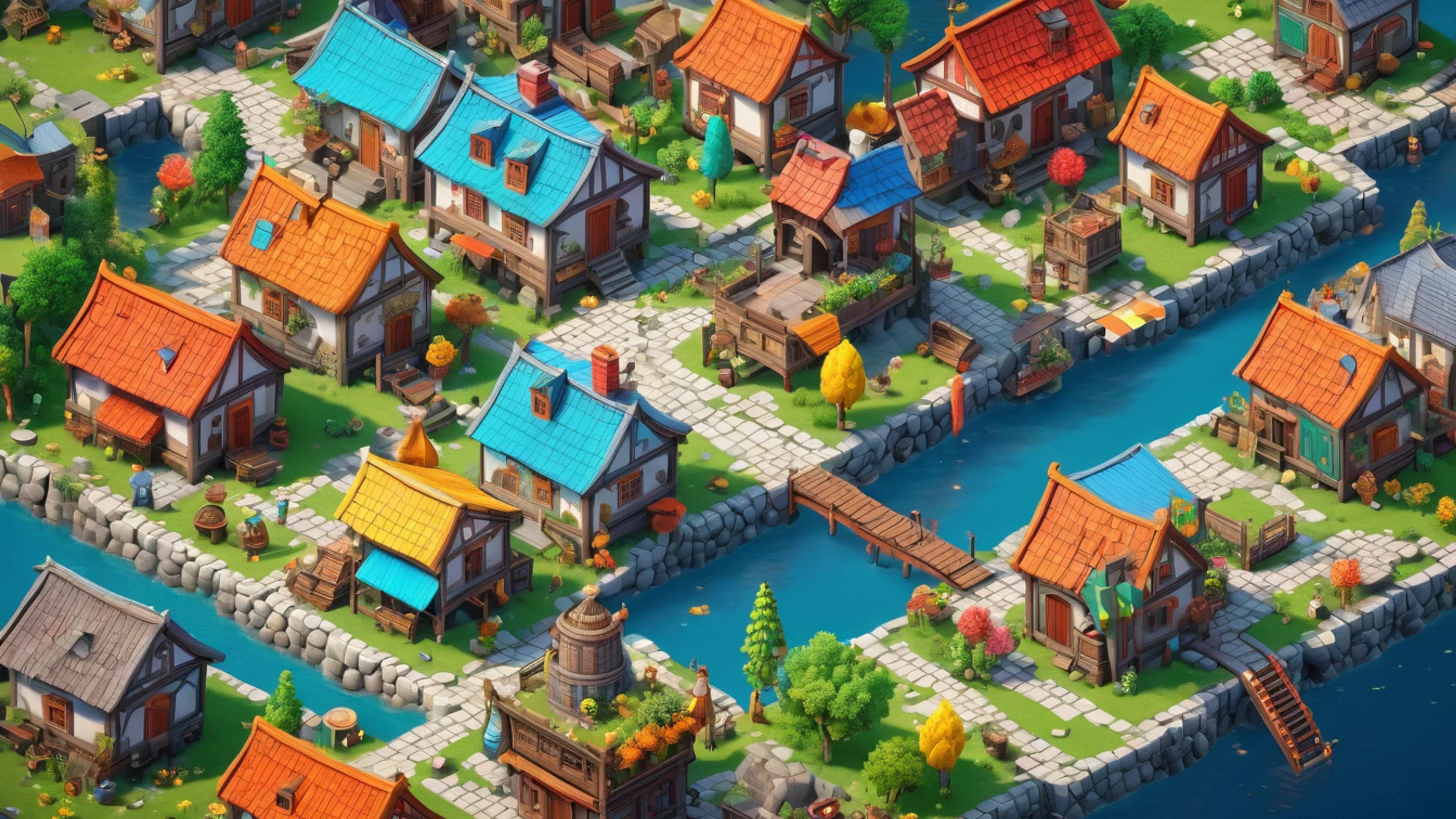 Isometric Game World - free 4K Ultra HD gaming wallpaper for desktop