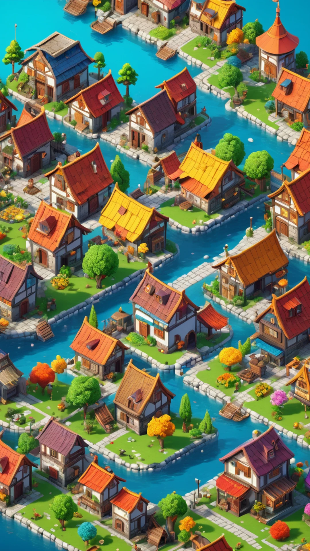 Isometric Game World - free Phone gaming wallpaper for phone
