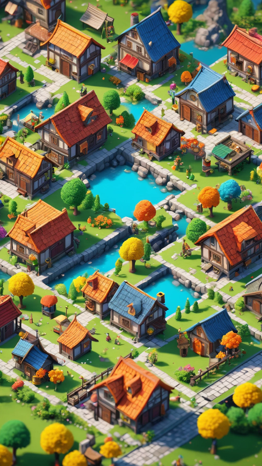 Isometric Game World - free Phone gaming wallpaper for phone