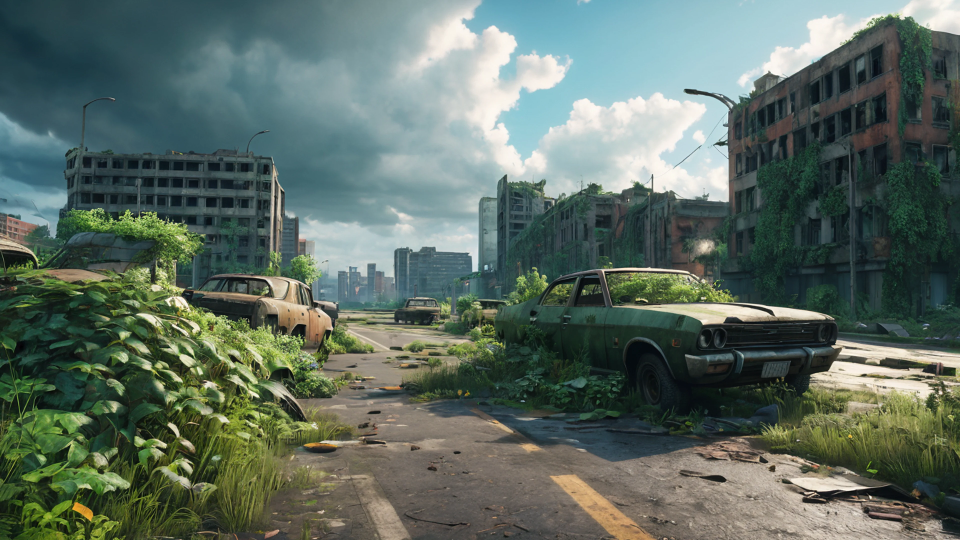 Post Apocalyptic Highway - free 4K Ultra HD gaming wallpaper for desktop