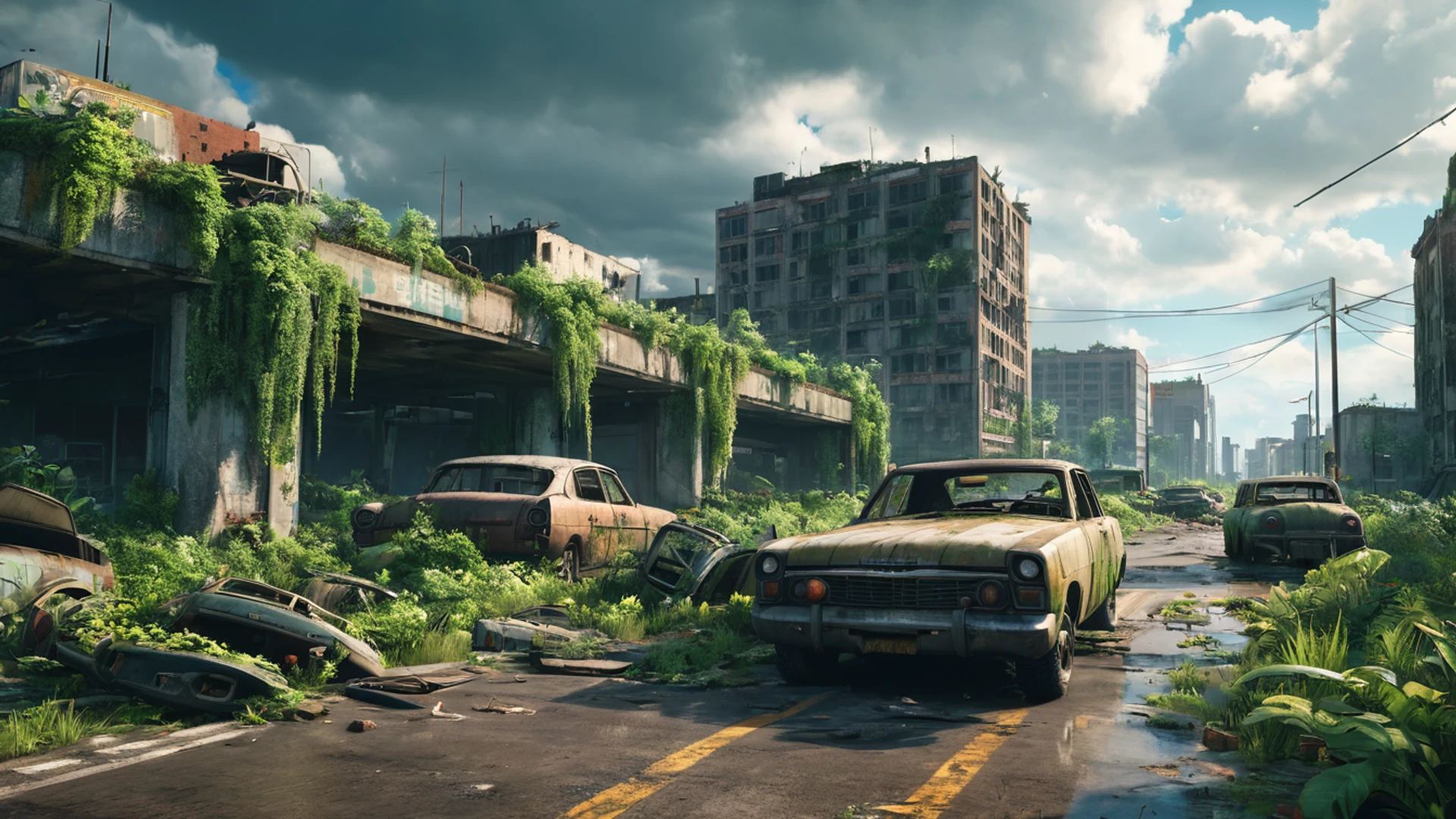 Post Apocalyptic Highway - free hd gaming wallpaper for desktop