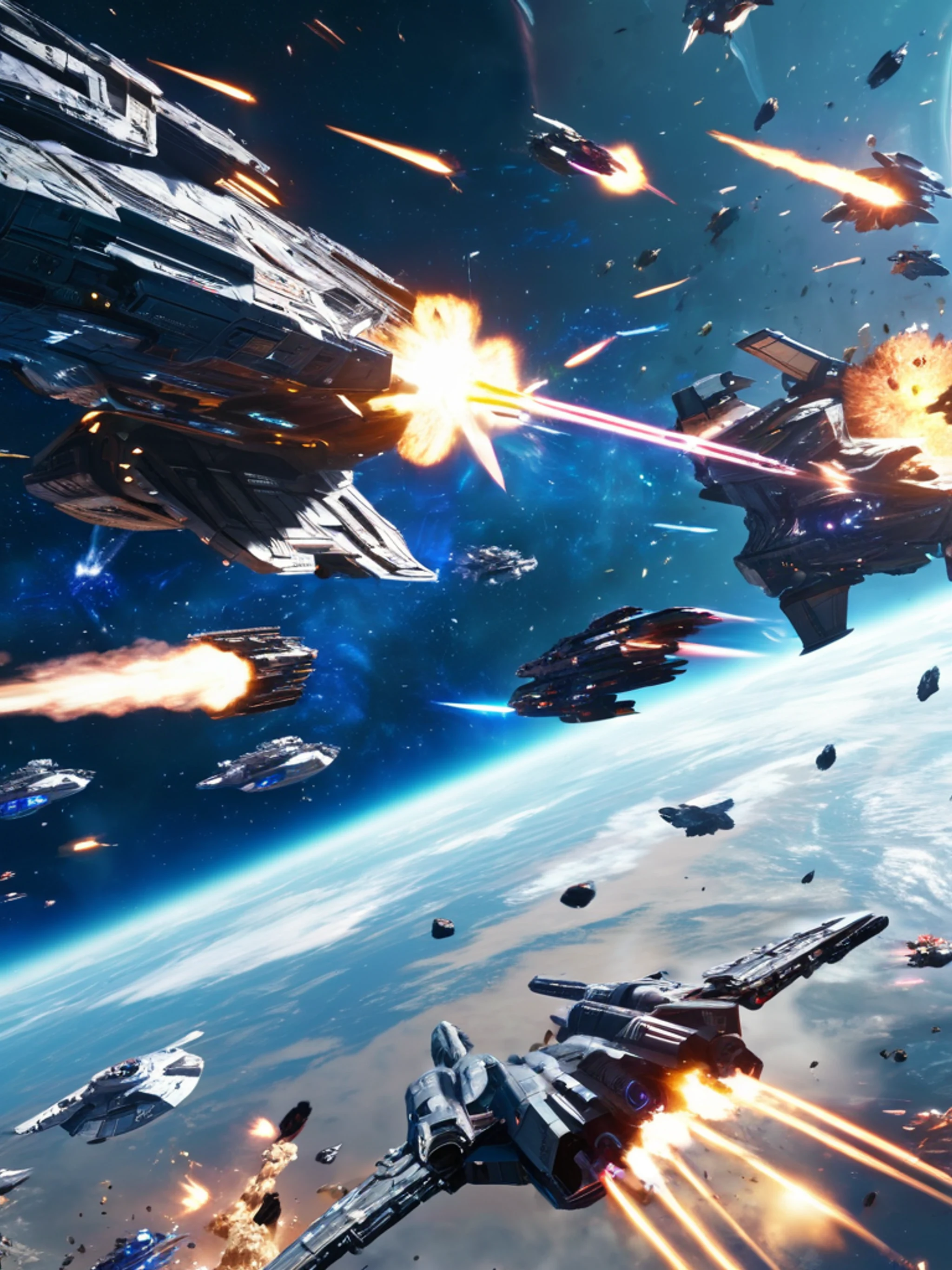 Sci-Fi Space Battle - free Tablet gaming wallpaper for phone