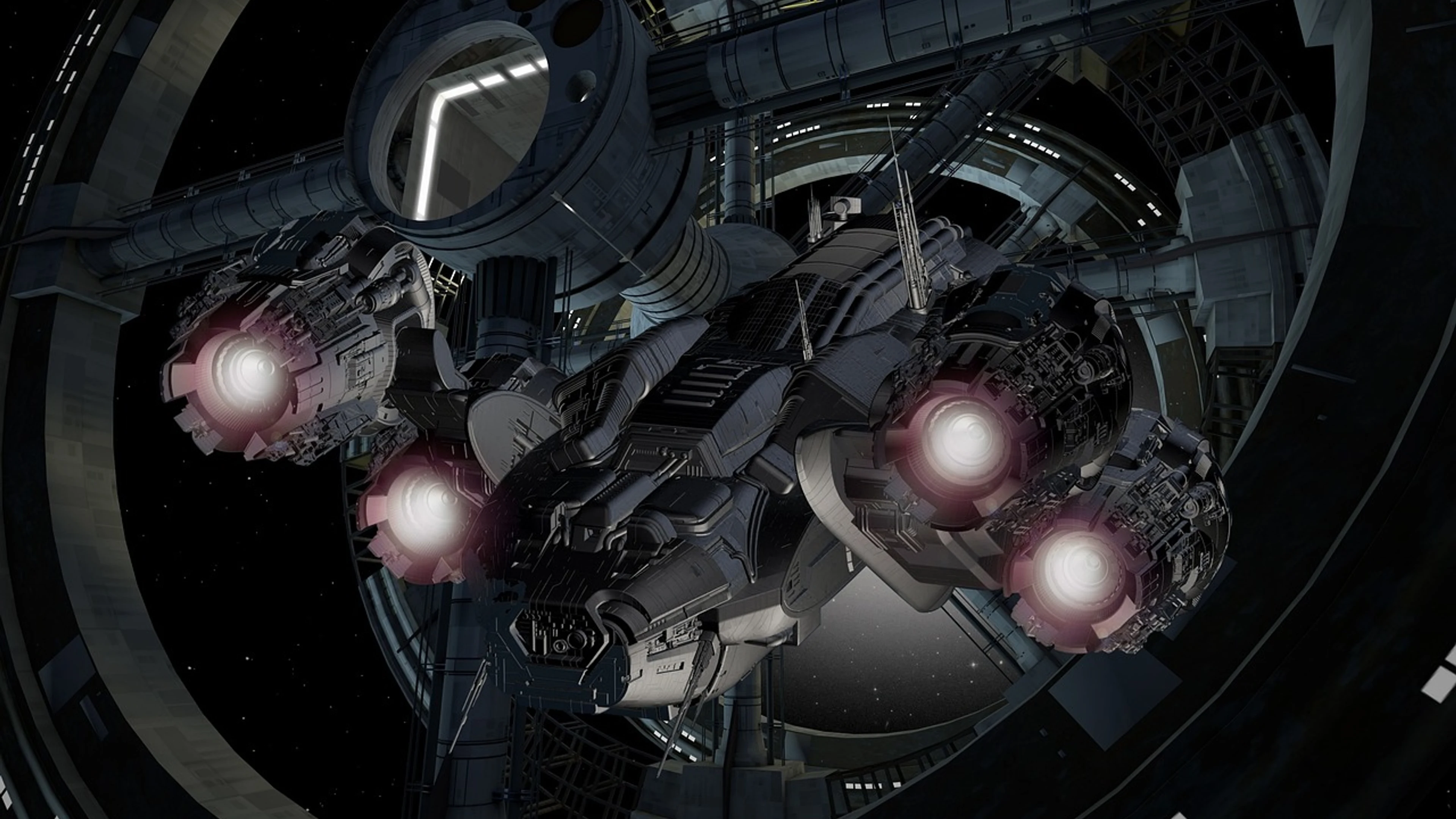 Spacecraft cosmos galaxy - free 4K Ultra HD gaming wallpaper for desktop