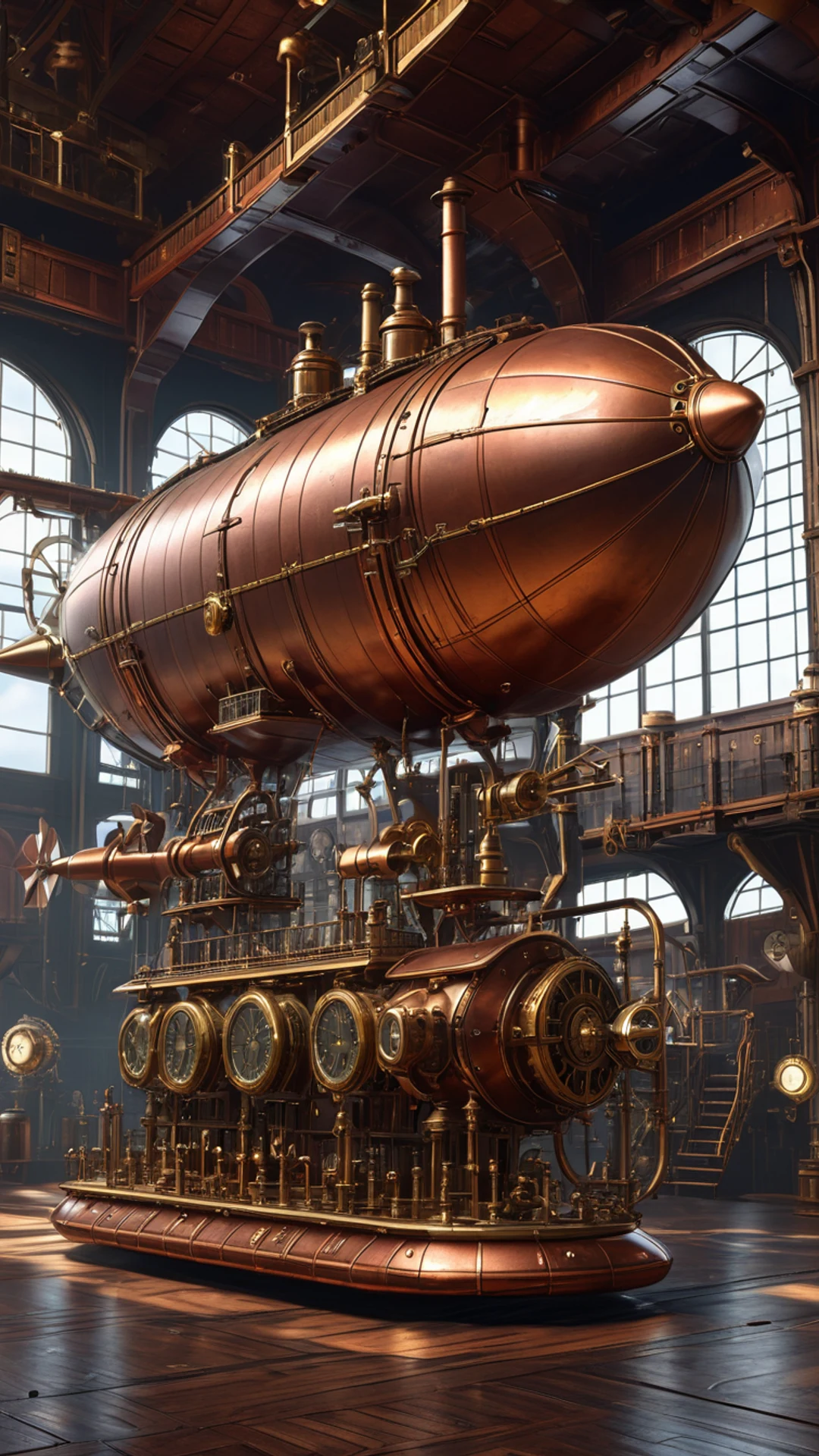 Steampunk Airship Dock - free Phone gaming wallpaper for phone
