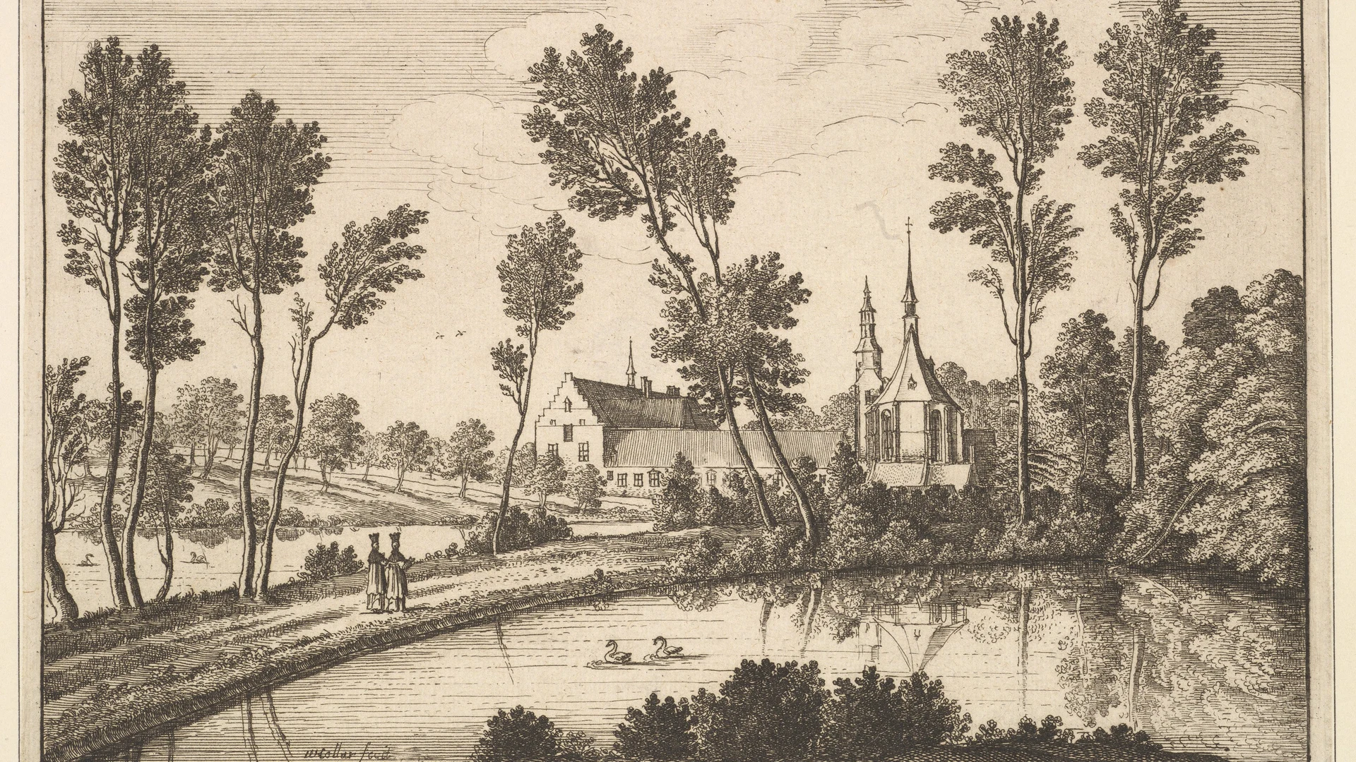 Rothendael Abbey - free hd lake wallpaper for desktop