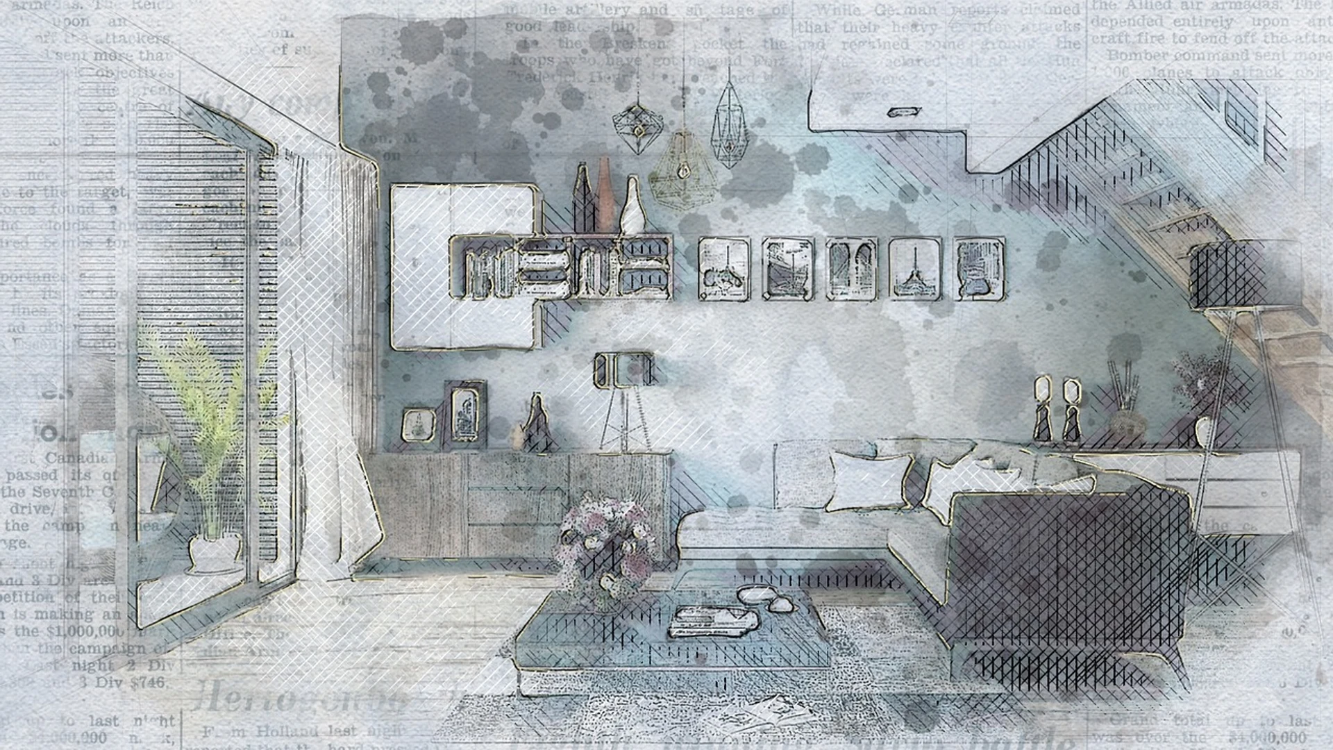 Architecture interior design - free hd minimal wallpaper for desktop