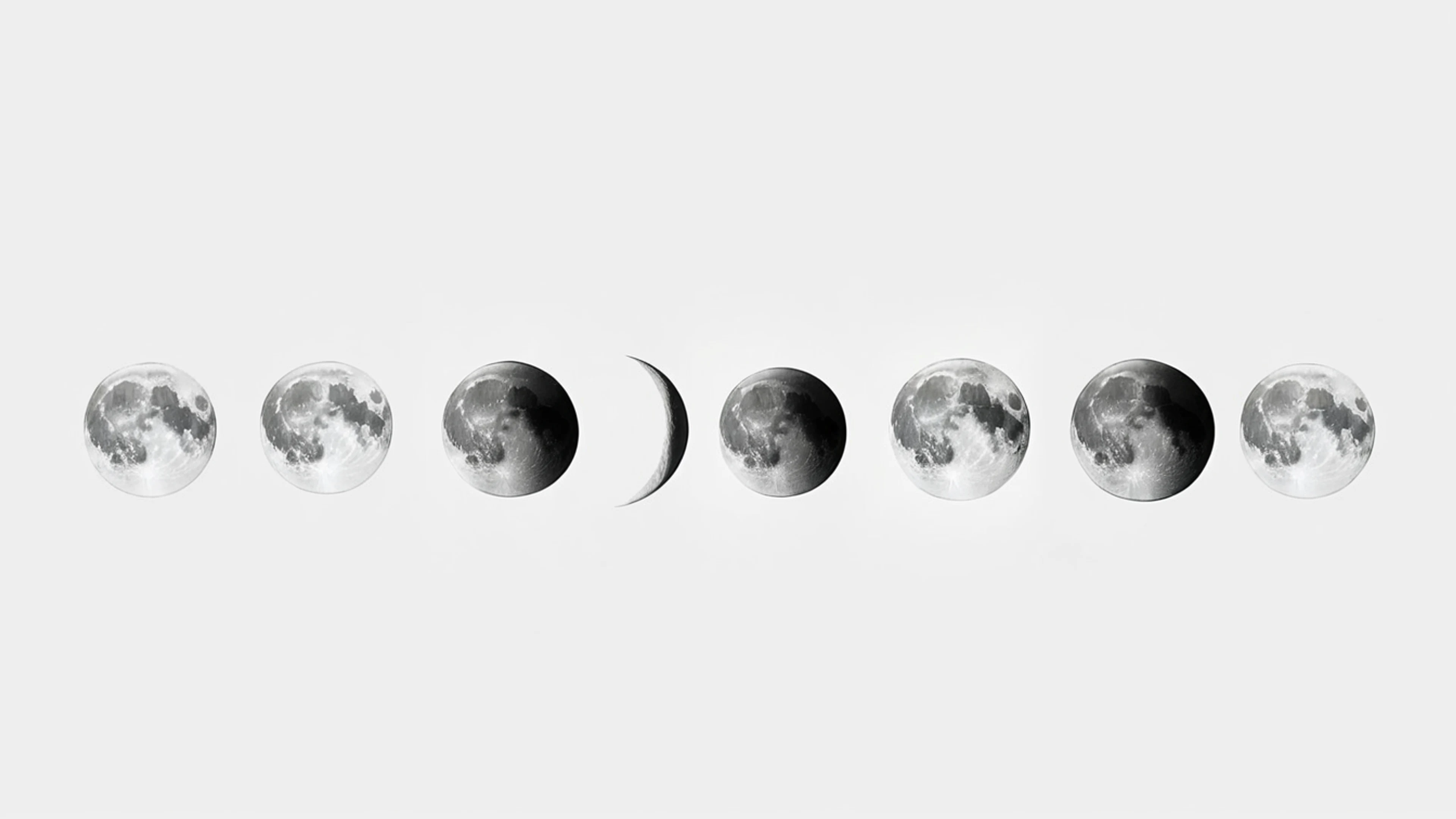 Minimal Moon Phase - free 4K Ultra HD minimal wallpaper for desktop
