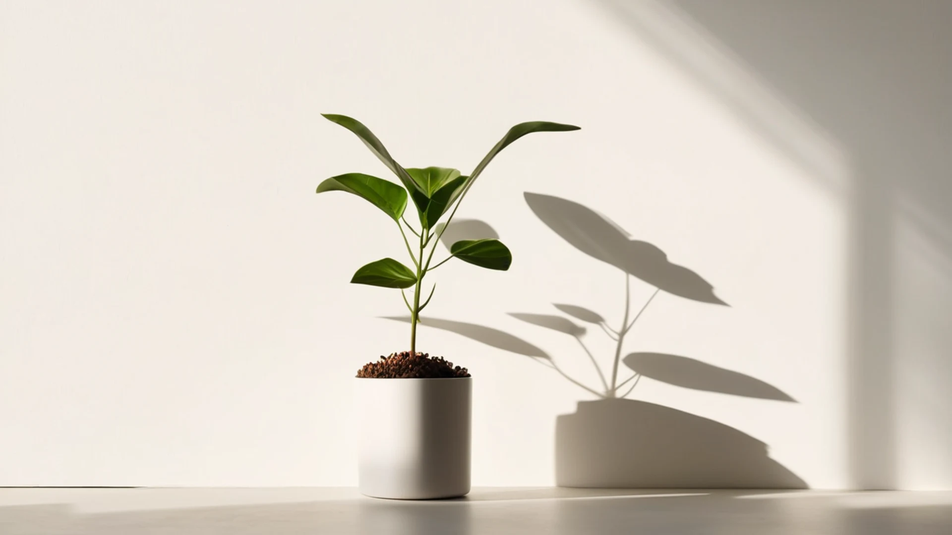 Minimal Plant Shadow - free hd minimal wallpaper for desktop